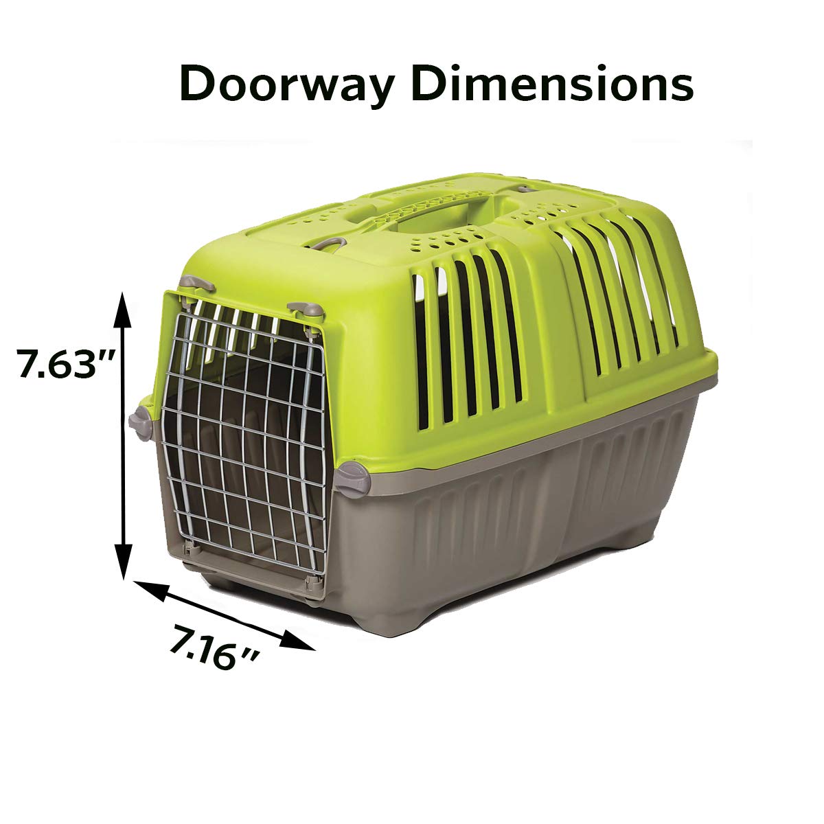 Midwest Homes For Pets Pet Carrier: Hard-Sided Dog Carrier, Cat Carrier, Small Animal Carrier In Green | Inside Dims 17.91L X 11.5W X 12H & Suitable For Tiny Dog Breeds