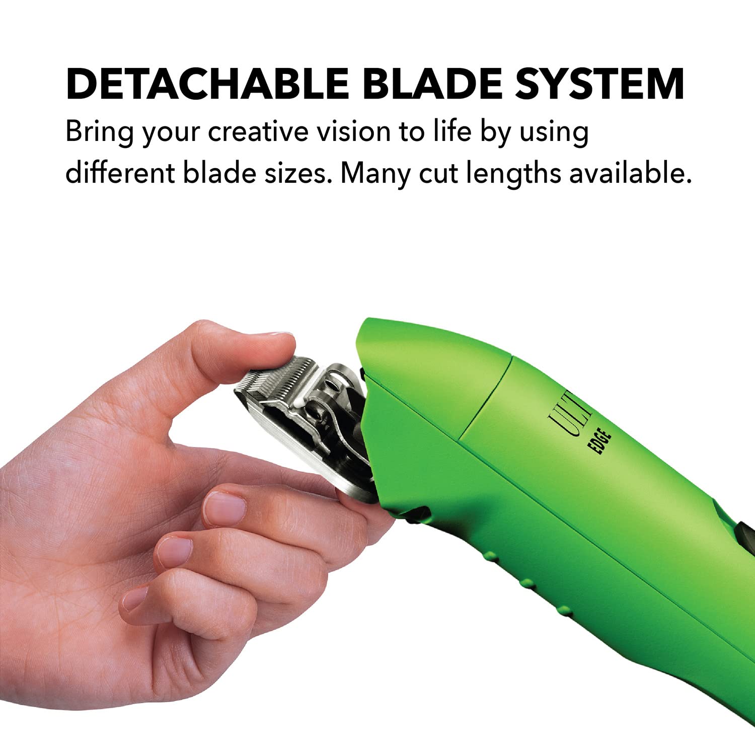 Andis 24715 Professional Ultraedge Super 2-Speed Detachable Blade Clipper ?Rotary Motor With Shatter-Proof Housing, Runs Calm & Silent, 14-Inch Cord - For All Coats & Breeds - 120 Volts, Green