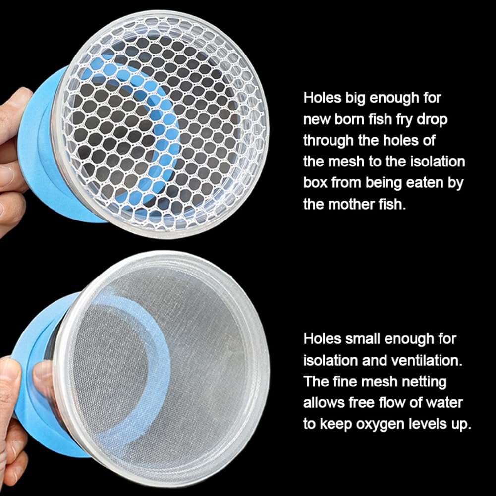 Kirmoo Floating Fish Breeding Isolation Box For Aquarium Tank Plastic Mesh Hatchery Incubator Breeder Box For Baby Fish Betta Sh