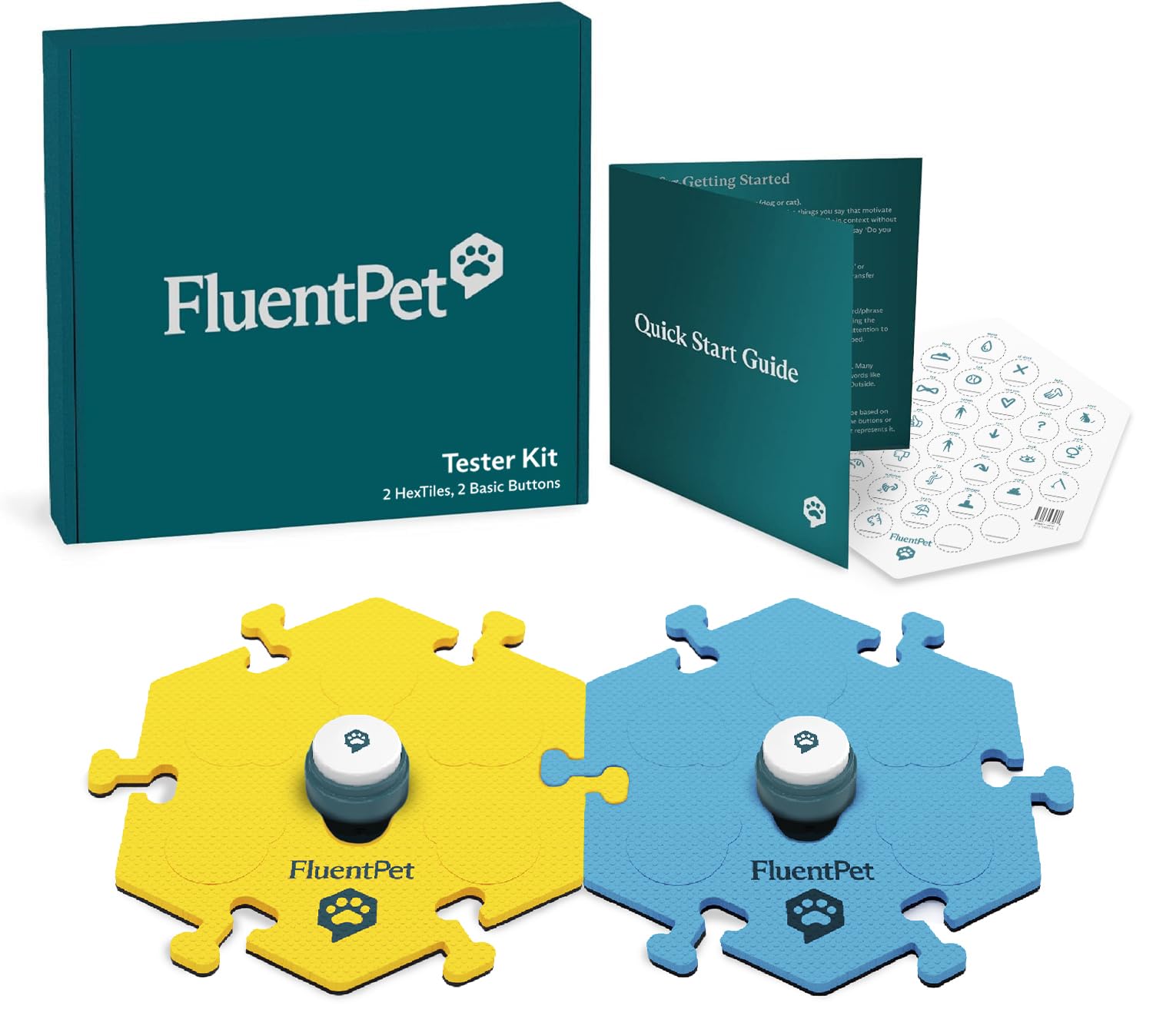 Fluentpet Sound Button Tester Kit - Dog Buttons For Communication - Compact Talking Buttons For Dogs And Cats - Dog Talking Butt