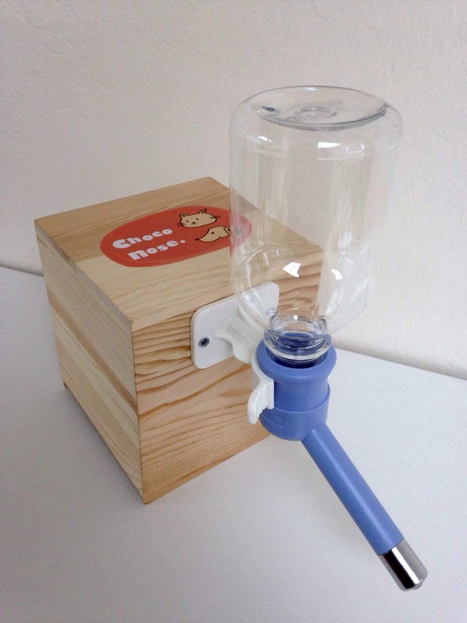 Choco Nose Patented No-Drip Dog Water Bottle/Feeder For Dogs/Cats And Other Small-Medium Sized Animals - For Cages, Crates Or Wall Mount. 10.2 Oz. Mess Free Leak-Proof Nozzle 16Mm, Blue (C590)