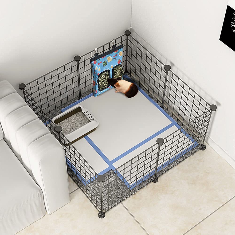 Rioussi Guinea Pig Hay Feeder, Hanging Rabbit Hay Feeder Bag For Guinea Pigs Bunnies Chinchillas. Stars