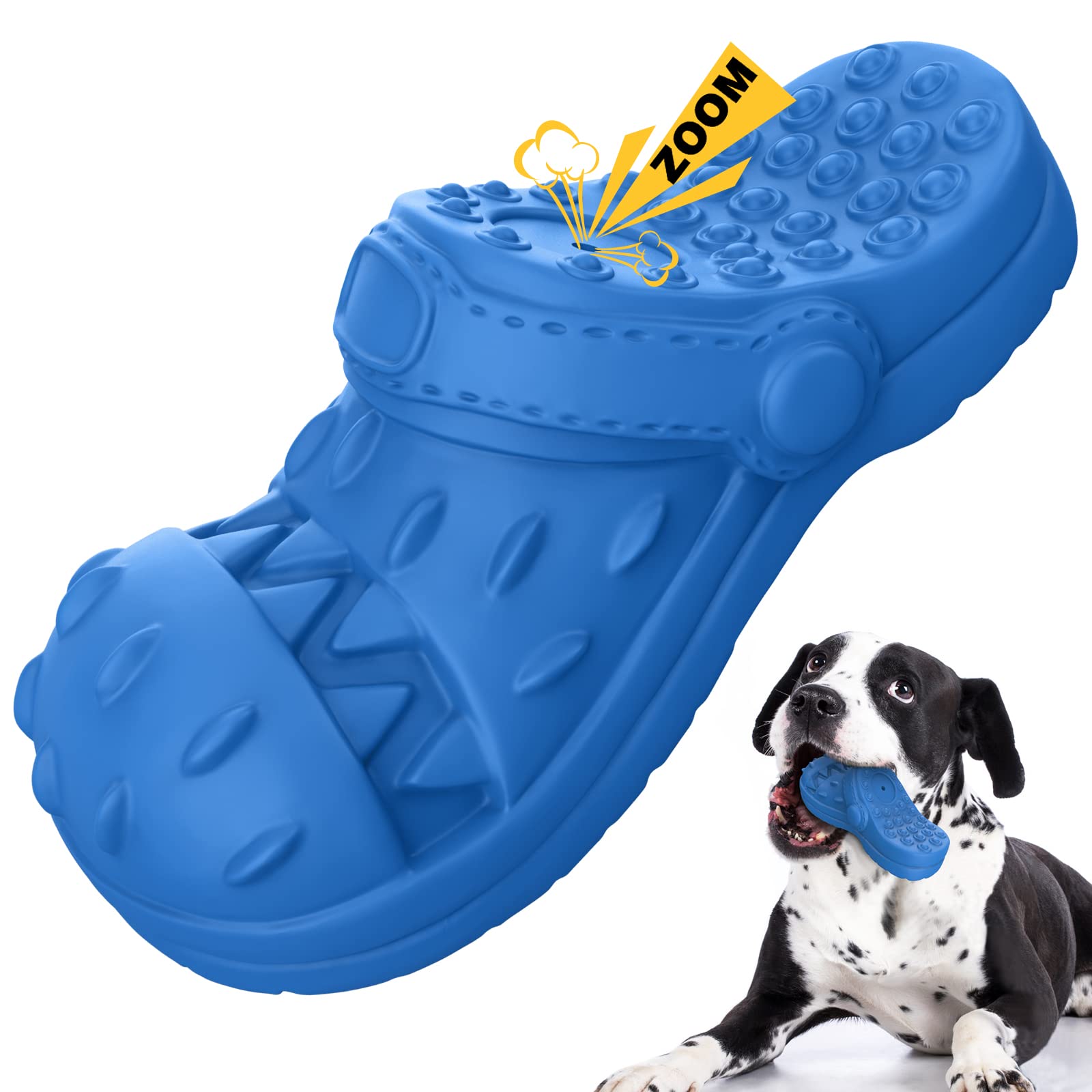 Izetianzhe Indestructible Dog Toys For Aggressive Chewers, Tough Chew Toys For Medium/Large Dogs, Heavy Duty Squeaky Toys (Slipp