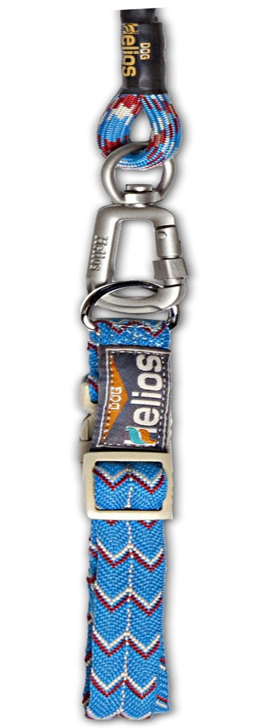 Helios Dura-Tough Easy Tension 3M Reflective Pet Leash And Collar, Small, Blue