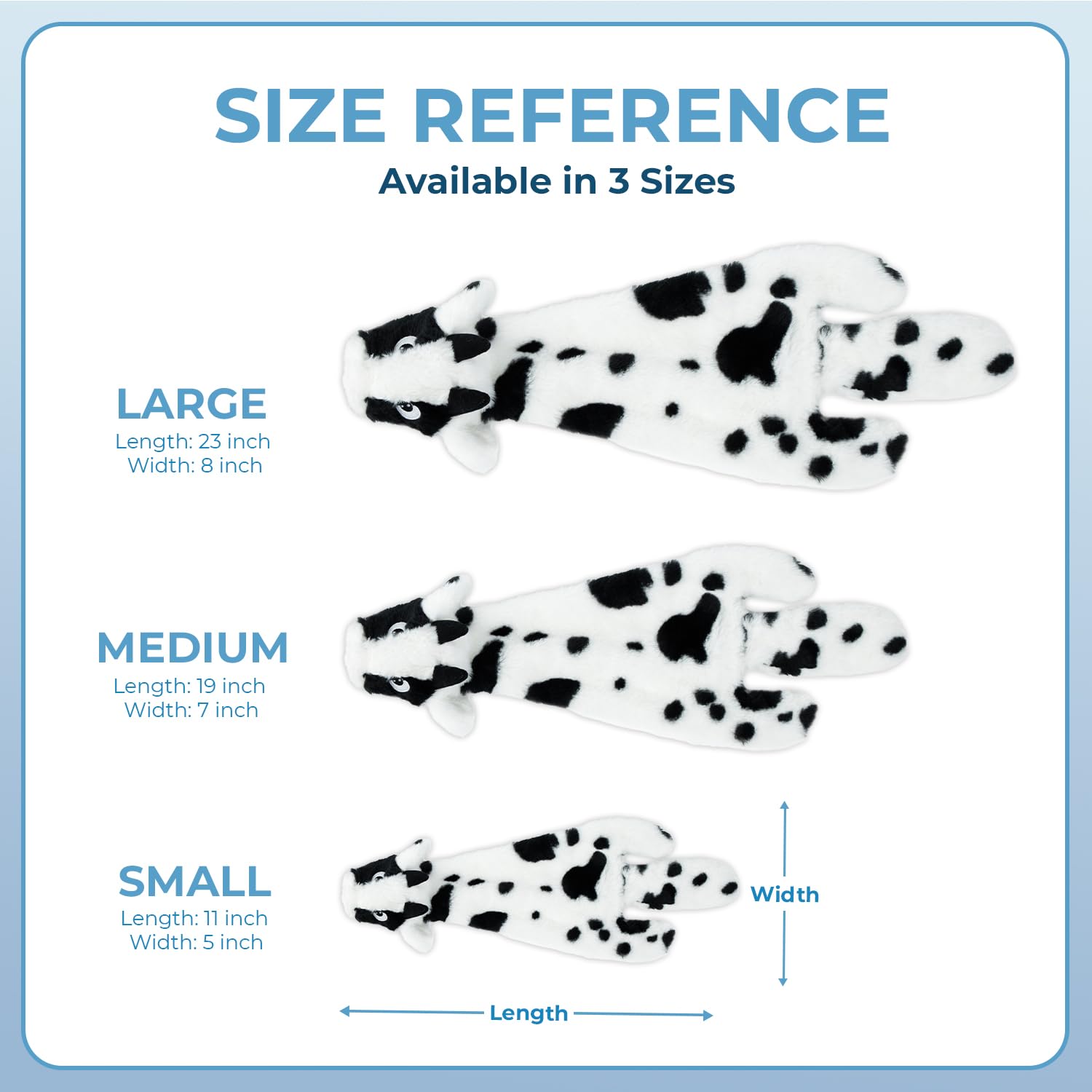 Best Pet Supplies 2-In-1 Stuffless Squeaky Dog Toys With Soft, Durable Fabric For Small, Medium, And Large Pets, No Stuffing For Indoor Play, Holds A Plastic Bottle - Cow, Large