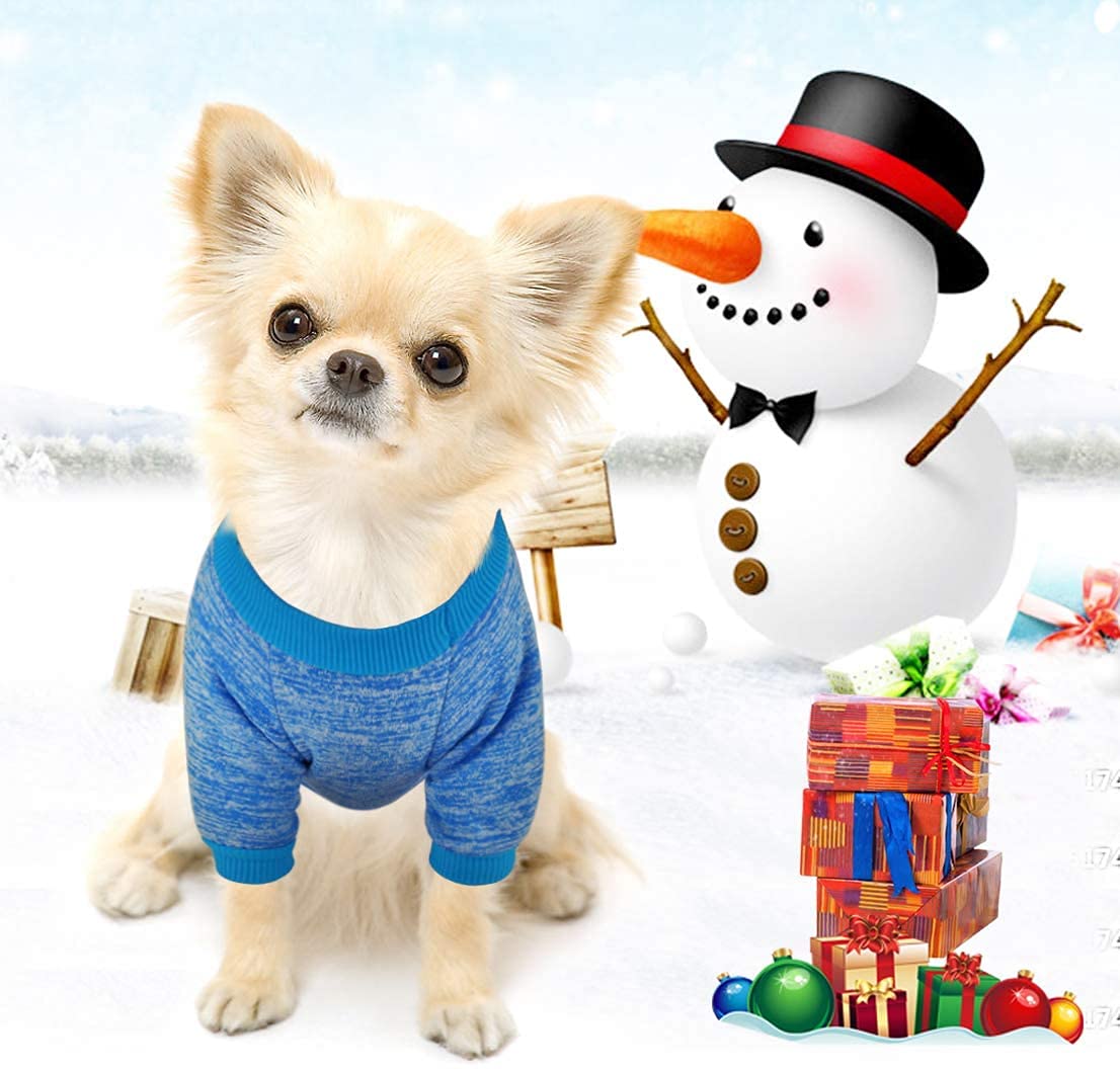 Idepet Pet Dog Classic Knitwear Sweater, Fleece Coat For Small,Medium,Large Dog,Warm Pet Dog Cat Clothes,Soft Puppy Customes (S,