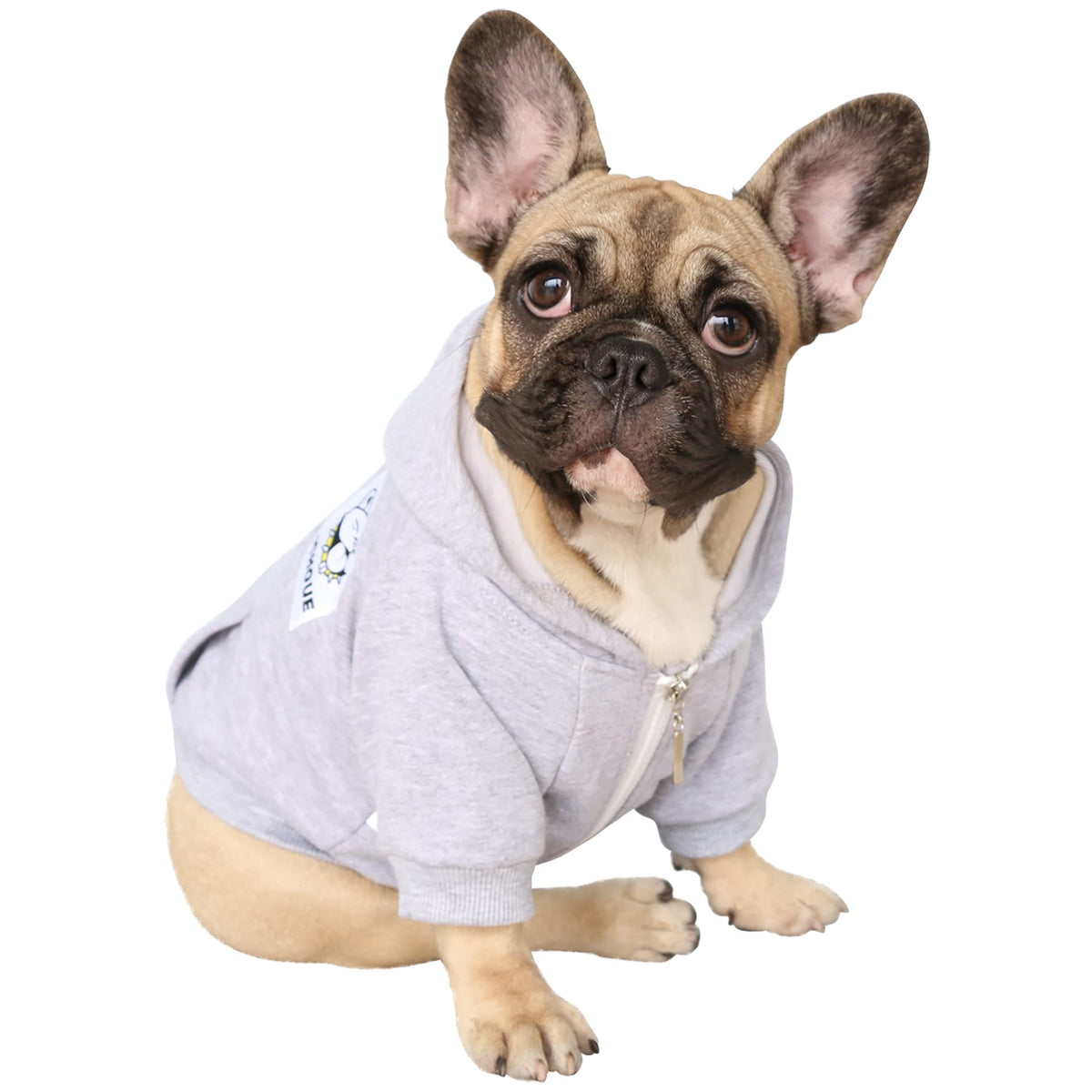 Ichoue French Bulldog Frenchie Clothes Hoodies For Dogs Pug English Boston Terrier Bully Pitbull Corgi Sweatshirt Sweater Clothing - Grey/Medium