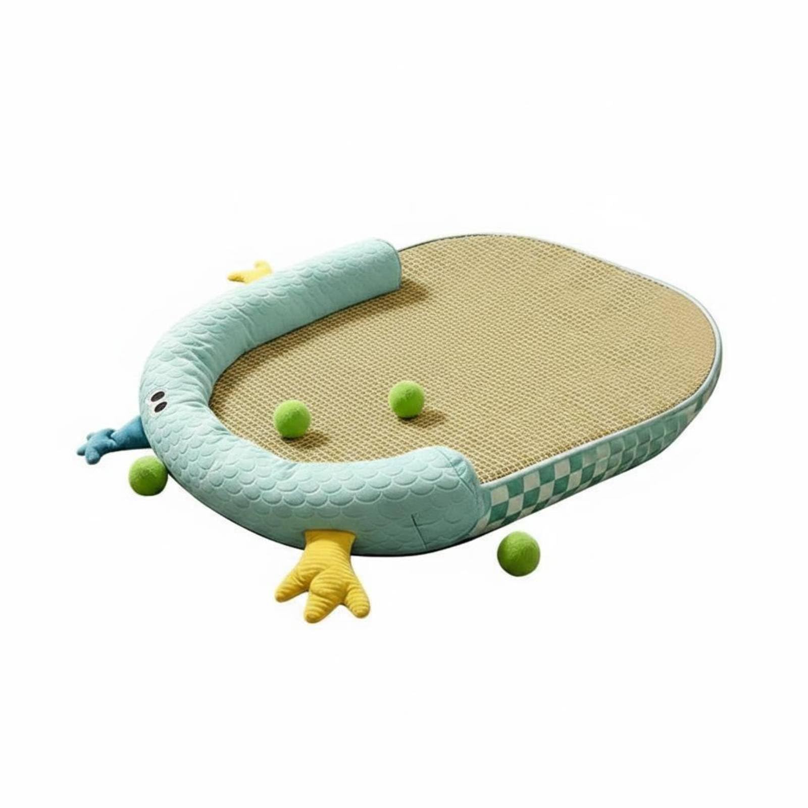 Merishopp Summer Use Oval Pet Cooling Bed AntiSlip Dog Cooling Mat No Electricity Breathable Dog Mat for Dogs, Cats, Green, S |