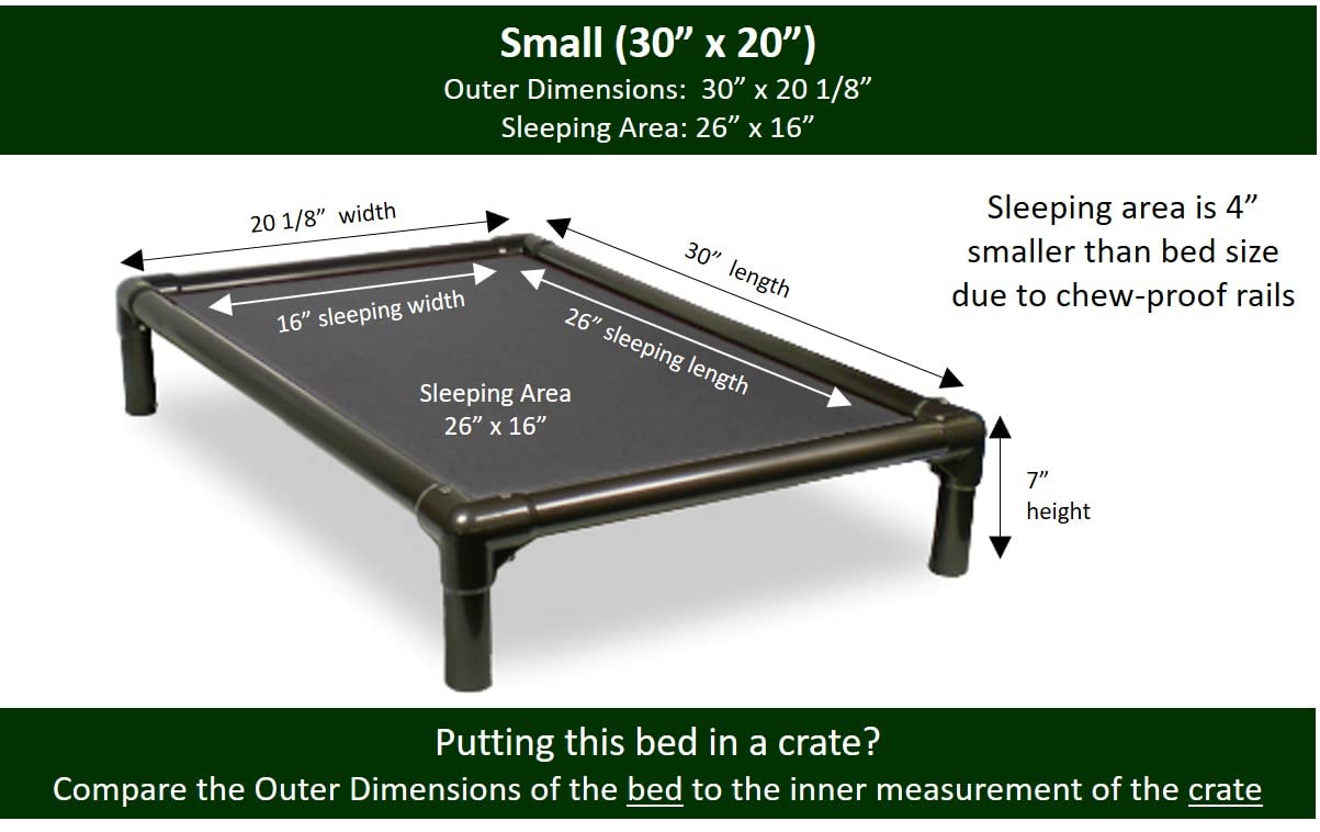 Kuranda Chewproof Dog Bed - Walnut Pvc - 30' X 20' - Ballistic Nylon - Smoke