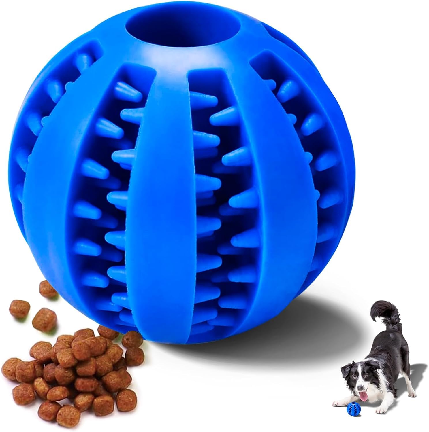 Woofy Pet Toy Ballontoxic Bite Resistant Teething Toys Balls for Small/Medium Dog and Puppy Cat, Dog Pet Food Treat Feeder Chew 