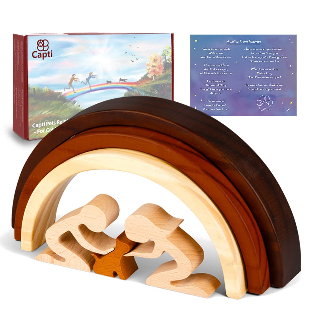 Capti Rainbow Bridge Cat Memorial Gifts, Loss Of Cat Sympathy Gift - I'Ll Meet You At The Rainbow Bridge - Pet Loss Gifts, Berea