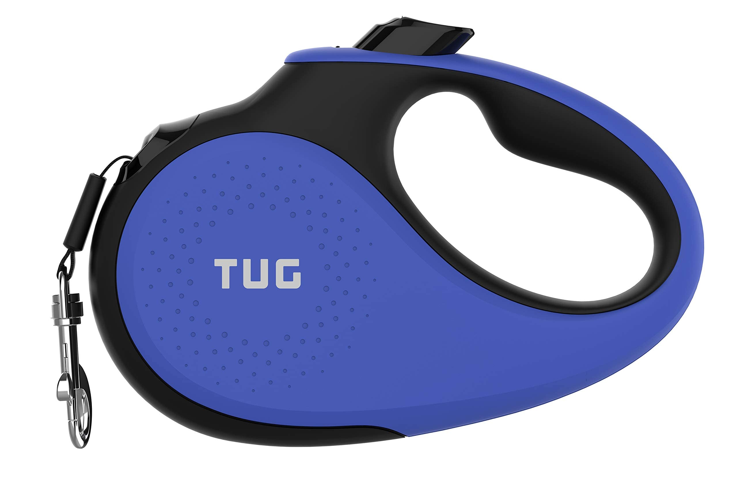 Tug 360?Tangle-Free Retractable Dog Leash With Waste Bag Dispenser (Large, Blue)