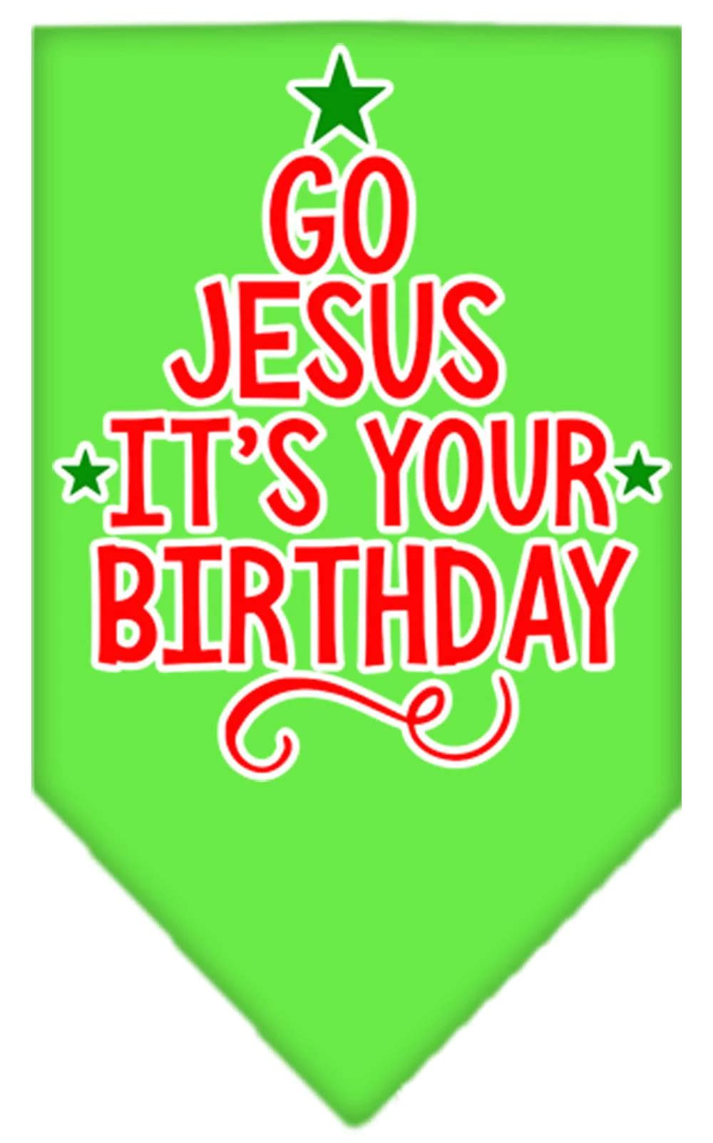 Mirage Pet Product Go Jesus Screen Print Bandana Red Large