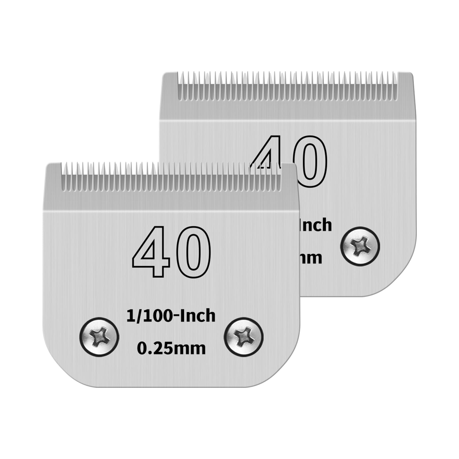 YAZIYIR 40# Pet Dog Grooming Detachable Ceramic Blades,Compatible with Andis,Oster A5,Wahl KM10 Clippers,Cut Length 1/100''(0.25