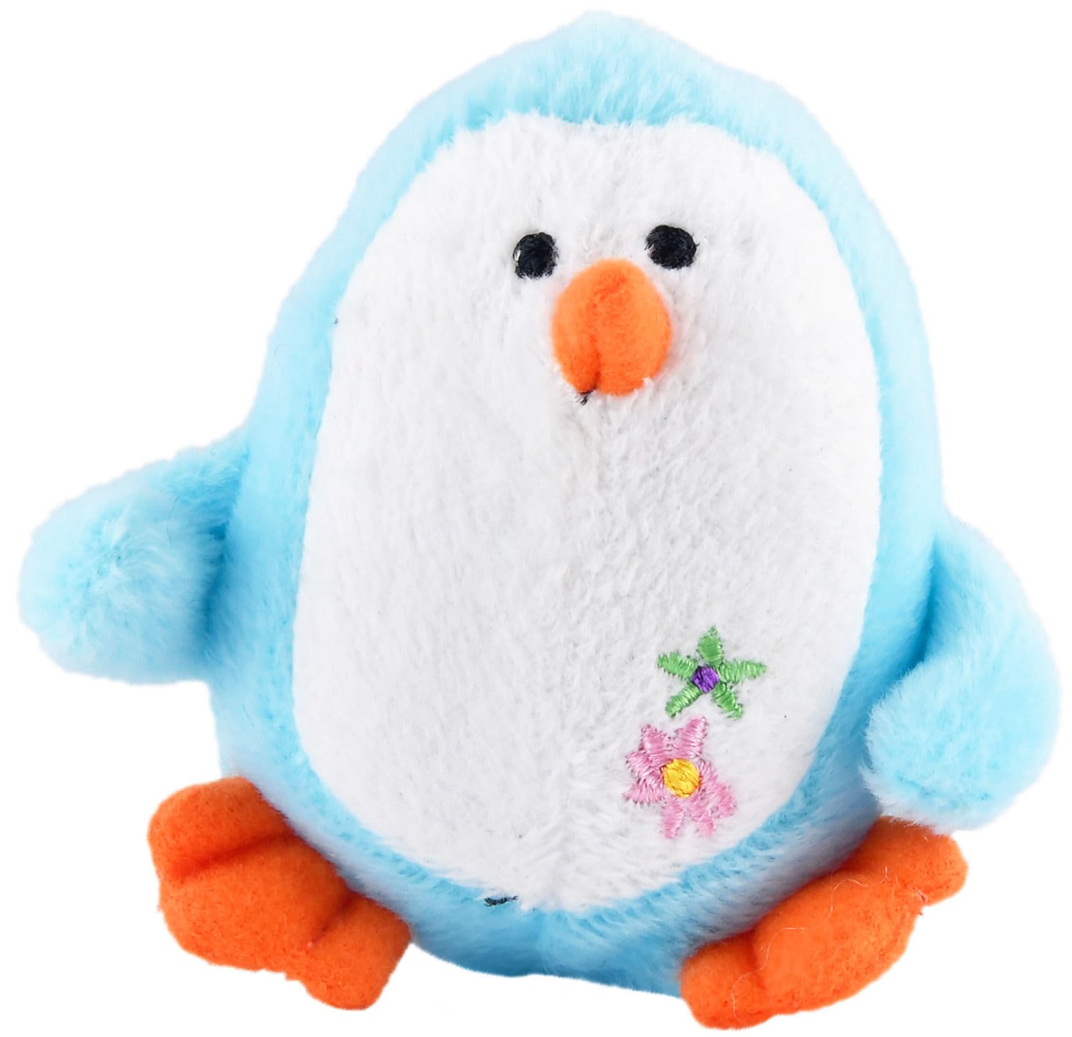 Jeffers Color Plush Penguin Squeaky Toy For Small Dogs, Light Blue, 3''- Cute, Safe, And Comfy Plush Pet Toy For Puppies, Intera
