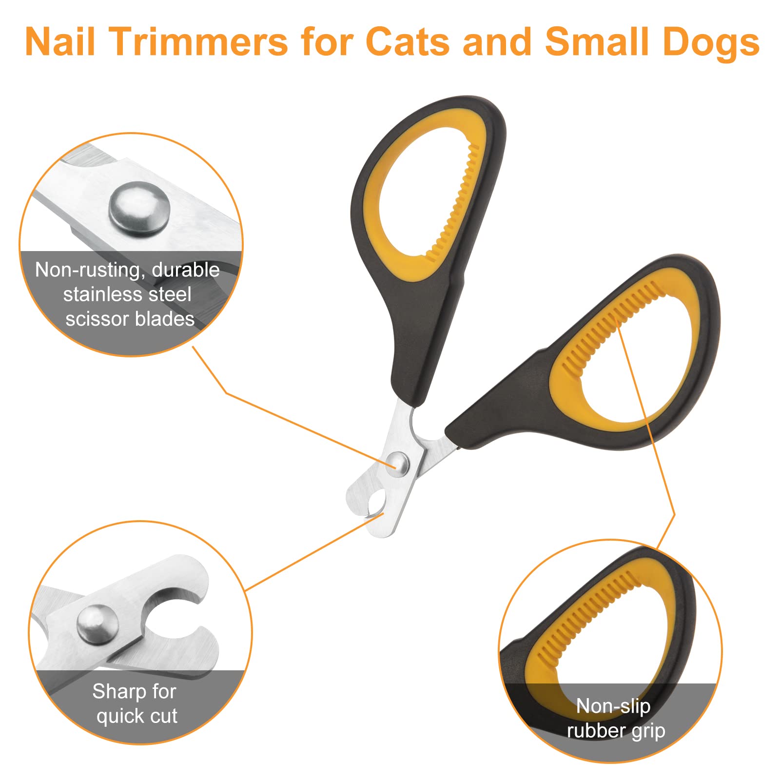 Cat Nail Clipper, Premium Dog Nail Clippers Trimmers Cat Claw Pet Nail Clippers Professional Ergonomic Anti-Slip Small Animals G