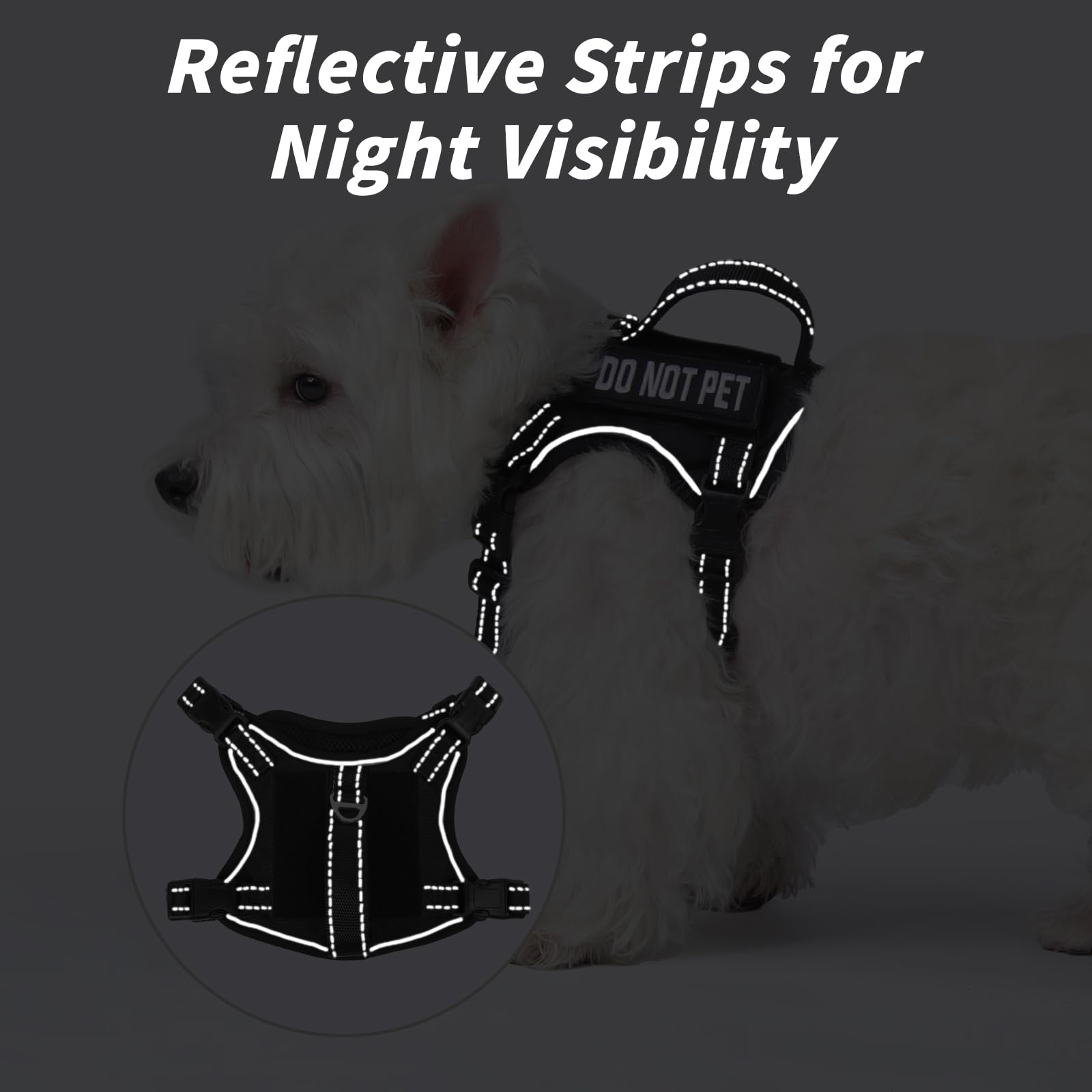 Tactical Dog Harness Tactical Puppy Vest With Rubber Handle K9 Military Adjustable Pet Vest Harness For Outdoor Training Xs Dog