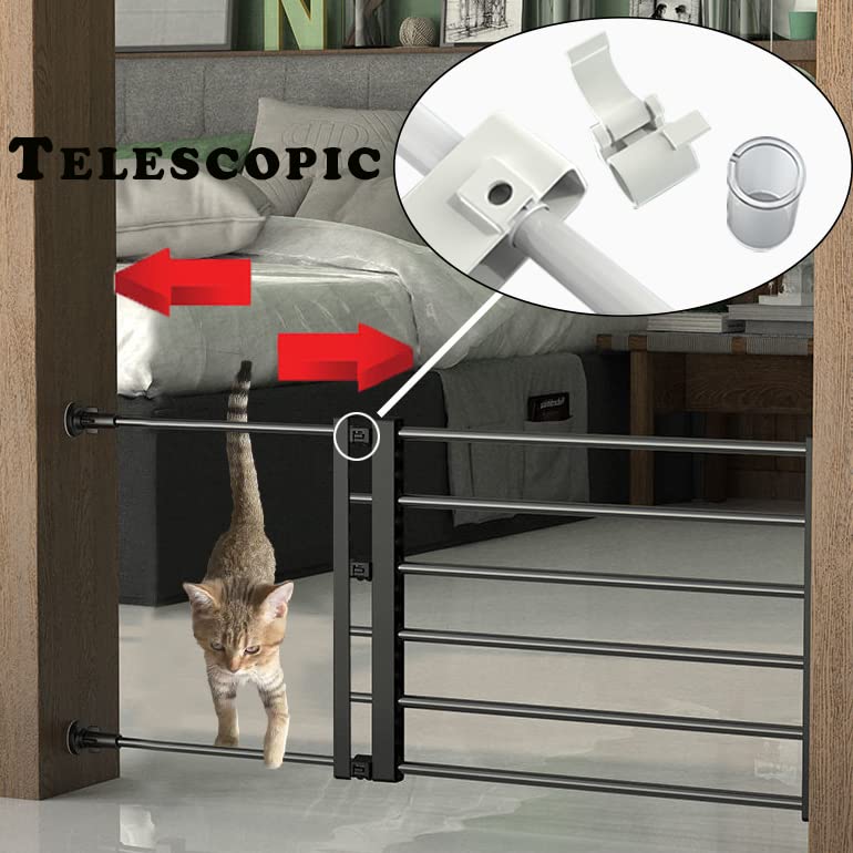 Short Dog Gate Expandable Dog Gate 22-39.37 to Step Over,Pressure Mount Small Pet Gate,Low Pet Gate-Adjustable,Puppy Gate Indoor