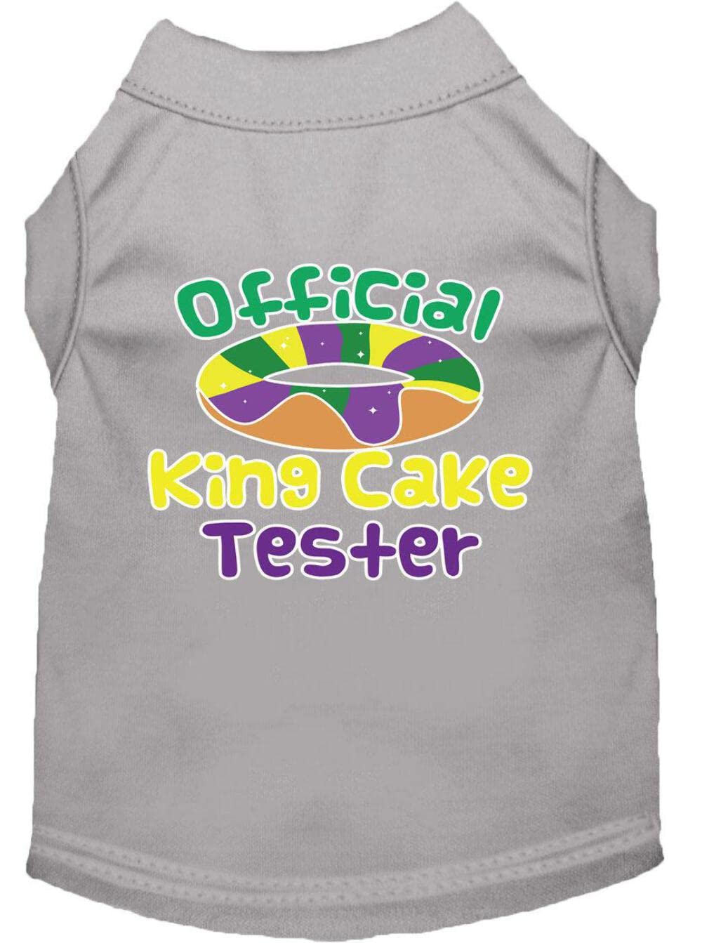 Mirage Pet Product King Cake Taster Screen Print Mardi Gras Dog Shirt Blue XS
