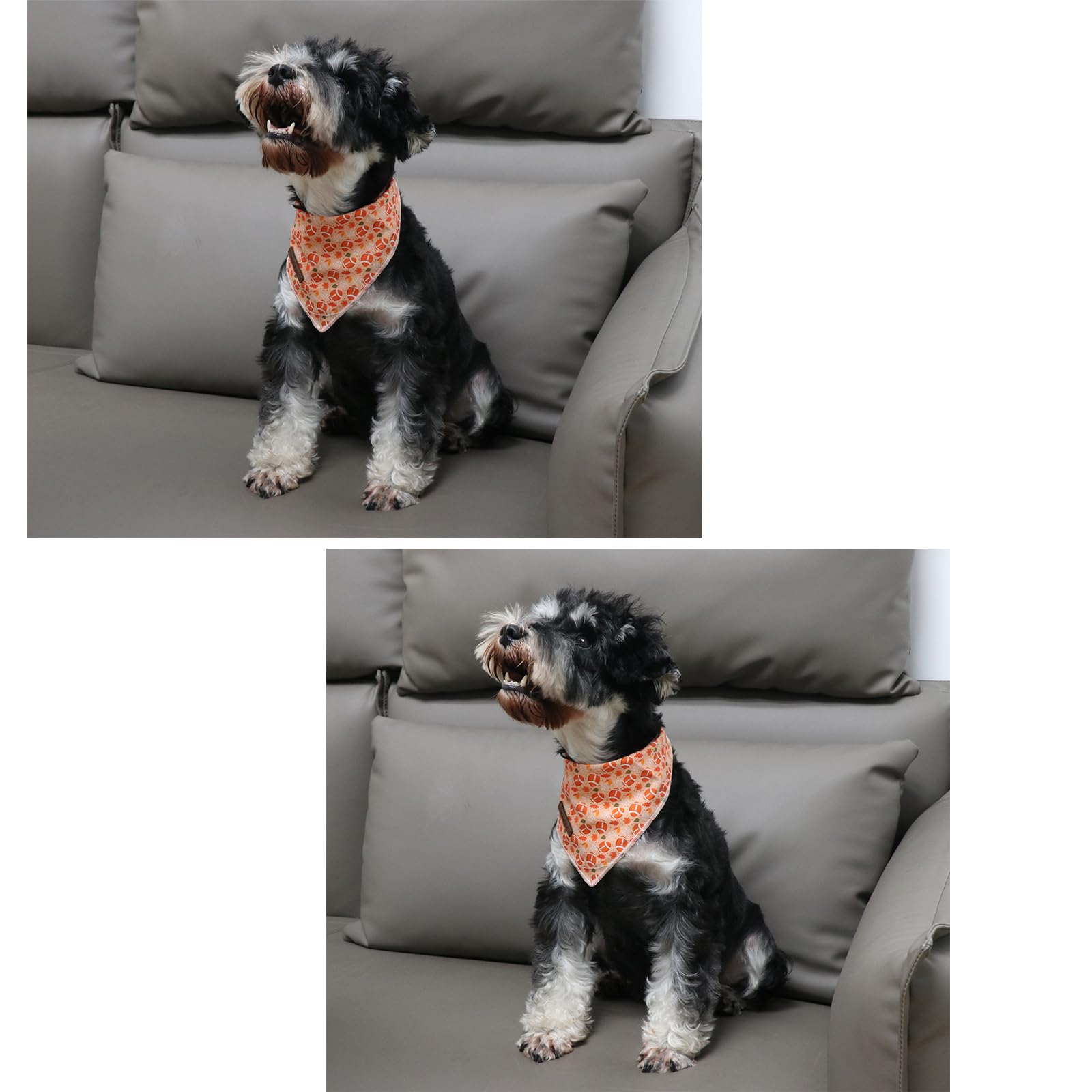 Babole Pet Fall Dog Bandanas Girl Boy American Football Cotton Washable Comfortable Triangle Dog Scarf Adjustable Pet Bib Kerchief For Small Medium Large Dogs L