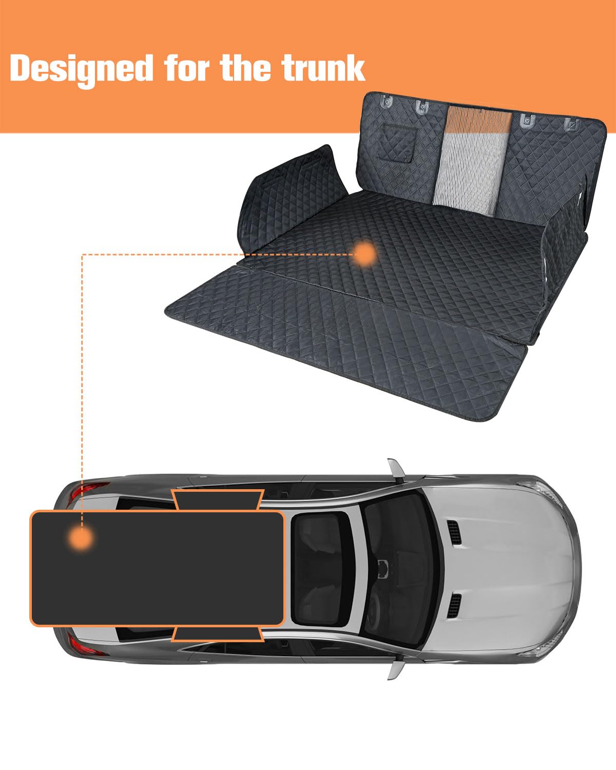 Peticon Suv Cargo Liner For Dogs With Mesh Window, Waterproof Pet Cargo Cover Dog Seat Mat For Suvs Sedans Vans With Bumper Flap