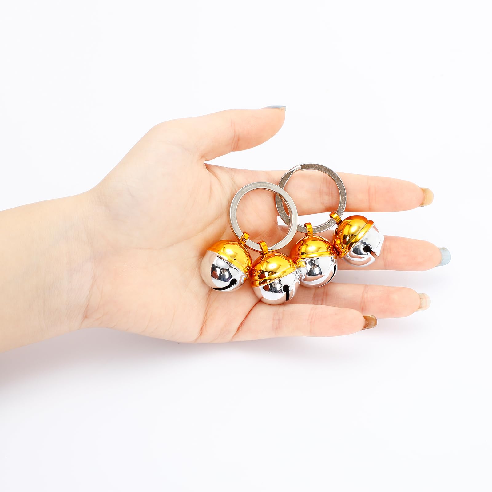 4Pcs Extra Loud Cat & Dog Bells Copper Bell For Dog And Cat Collars Brass Pet Tracker Training Bells For Small Medium Large Dogs