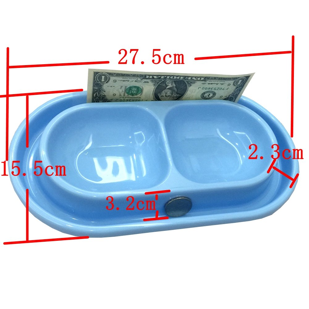 GRPET Cat Kitten Dish Dog Puppy Feeder Pet Bowl 3 Colors New Light Blue