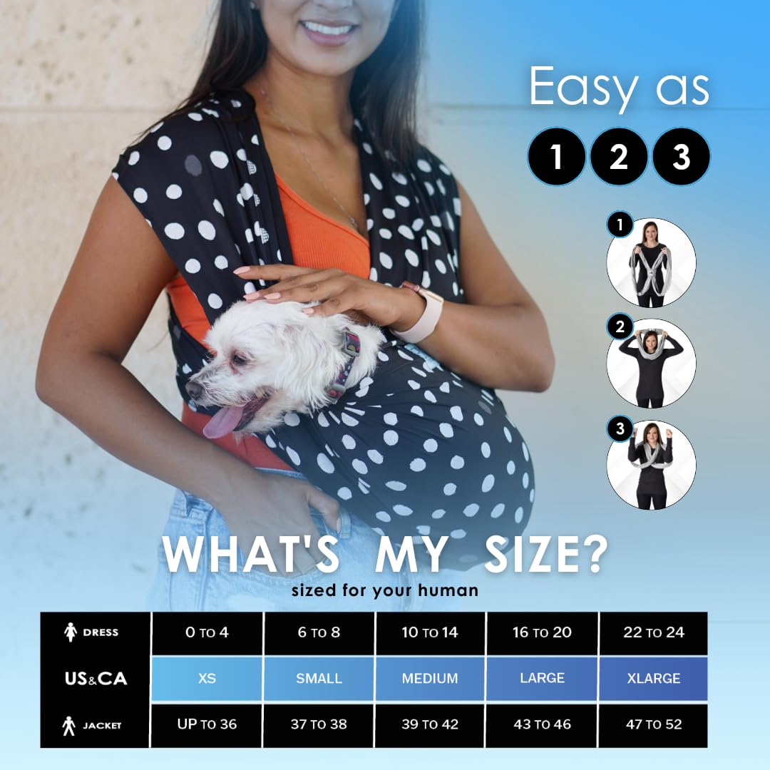 Pet K'Tan Dog Sling Carrier: Hands Free For Small Dogs - #1 Pet Travel Accessory & Gift -Bond With New Puppy-Cats & Small Animal