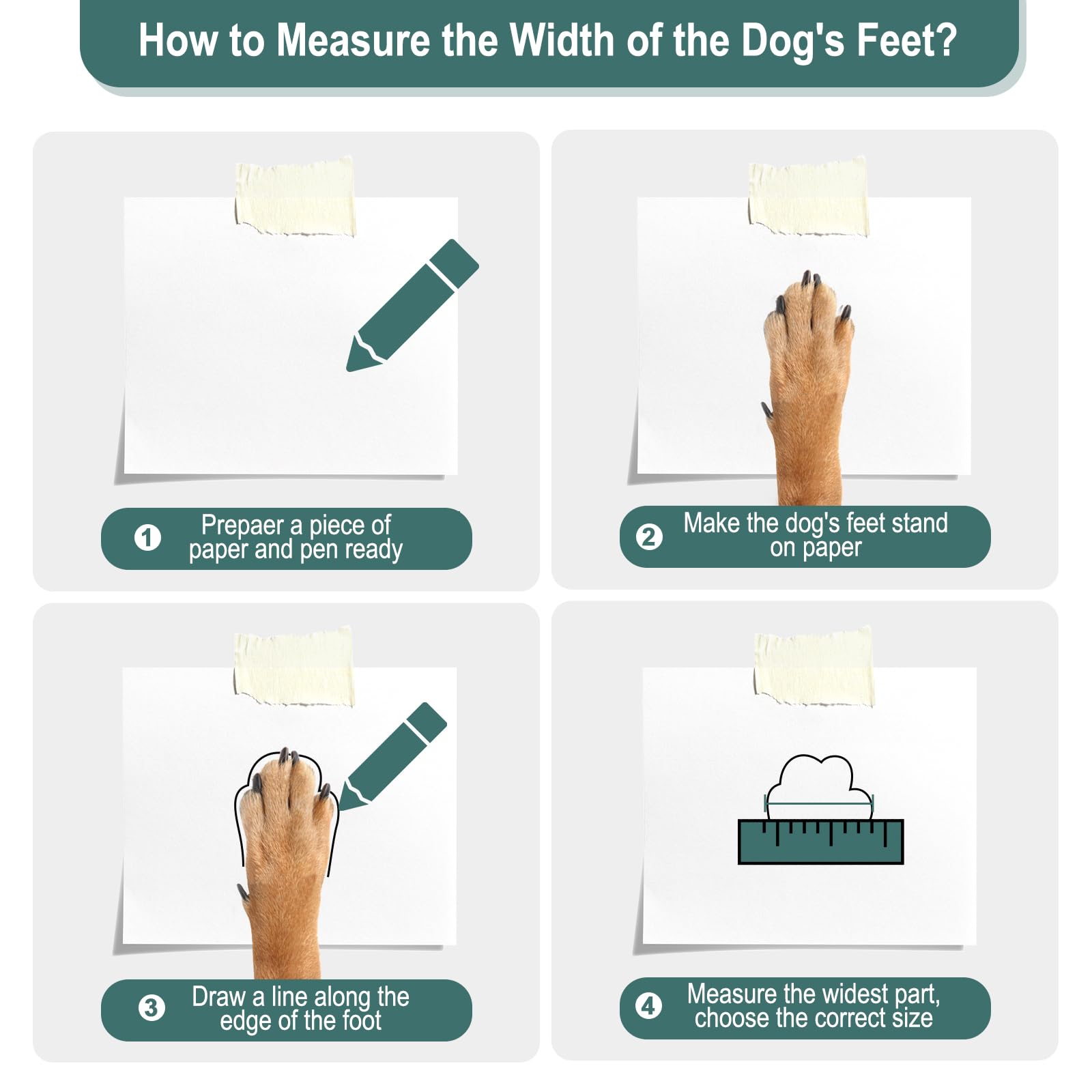 Ladadee Disposable Waterproof Dog Booties For Paw Protection, Disposable Dog Socks Booties With Double-Layer Bandage For Small D