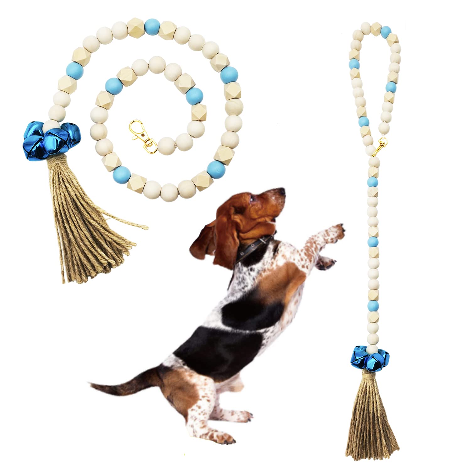 Idolpet Hanging Dog Door Bells, Potty Training Doorbells For Dogs And Puppies - Antique Bells, Training Adjustable Dog Bell For 