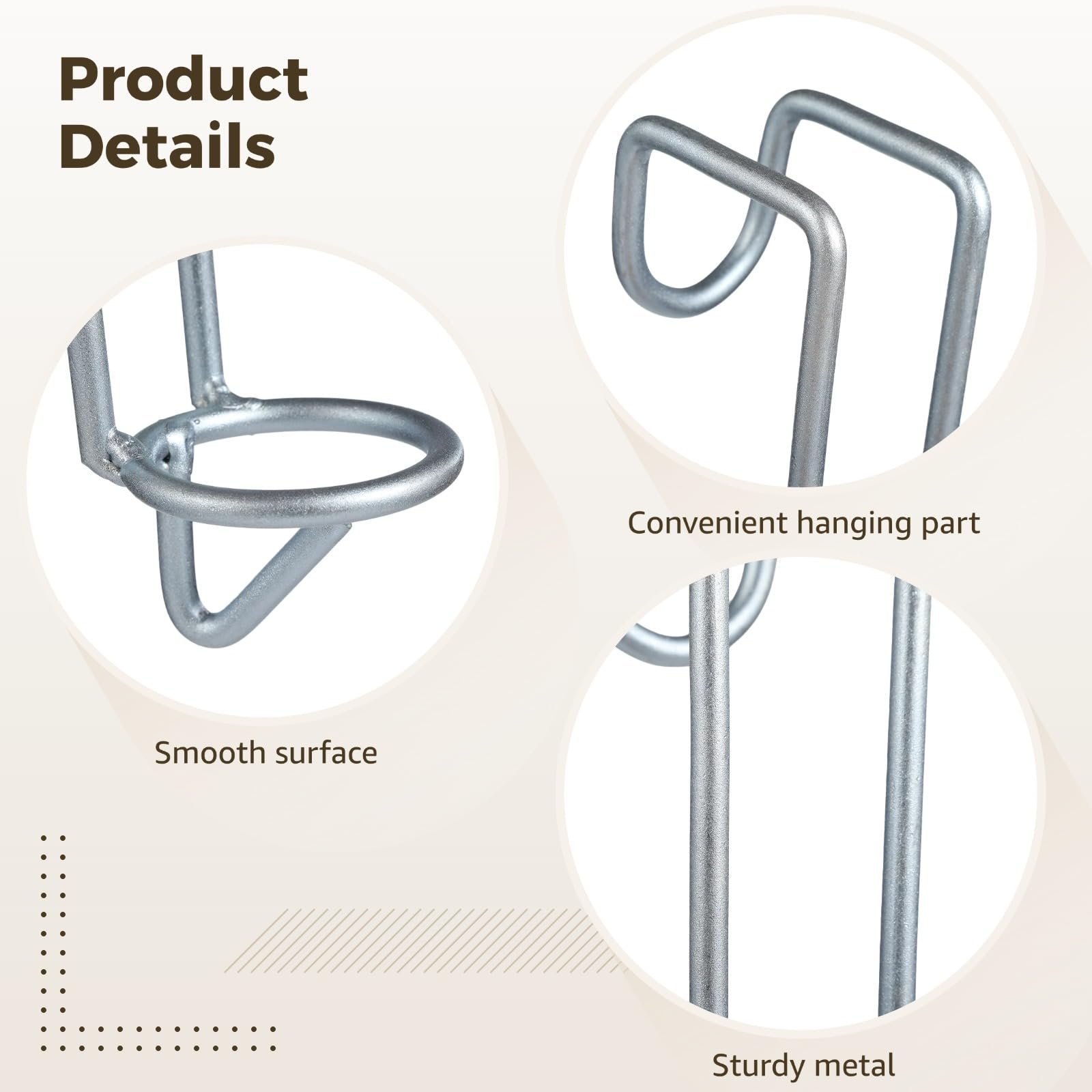 yeesport 4 Pcs Horse Water Bucket Hooks, Quality Metal, Rust-Resistant, Double Hook Design, Easy Installation for Stables Barns