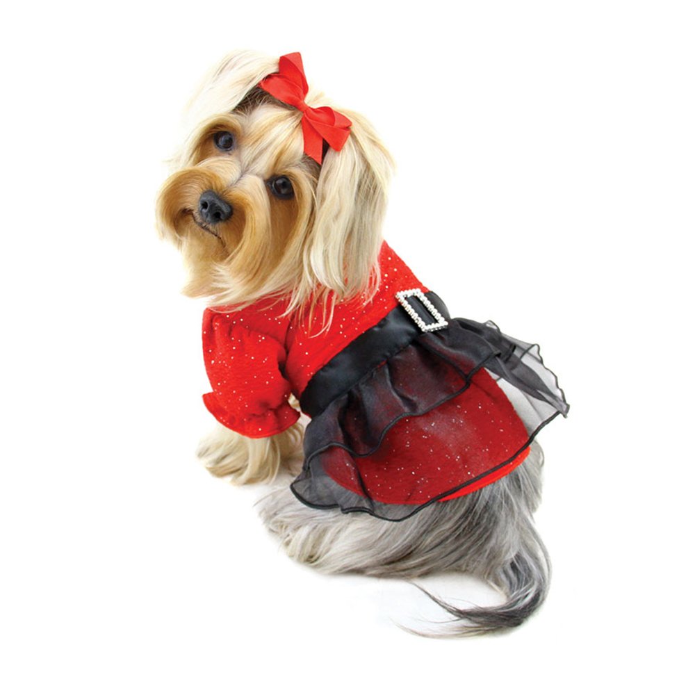 Dog/Puppy Sundress/Party/Christmas/Holiday/Valentine'S Day/Festive/Fancy/Formal Puffy Sleeves Dress - Large