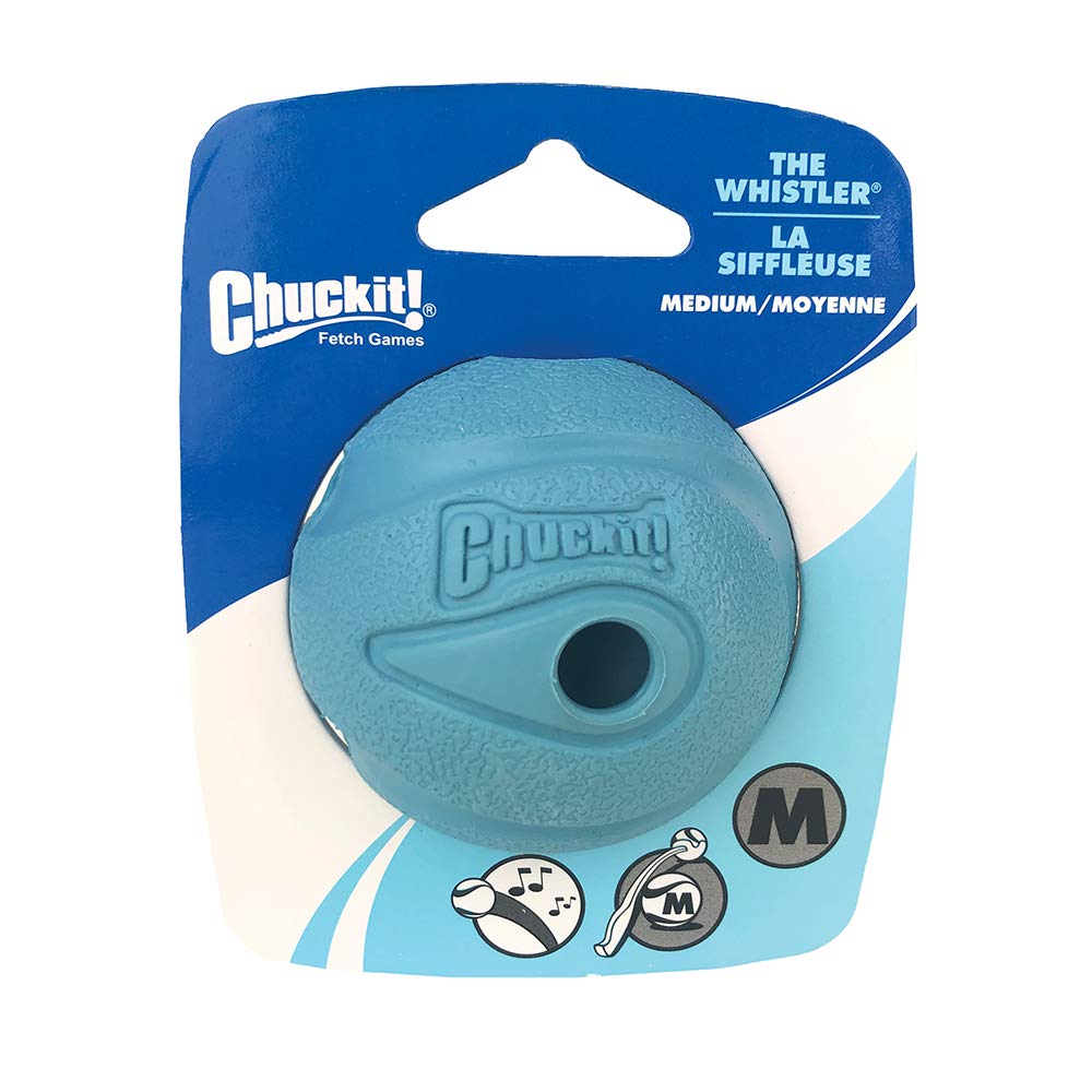 Chuckit! The Whistler Ball Dog Toy, Medium (2.5 Inch Diameter) For Dogs 20-60 Lbs, Pack Of 1