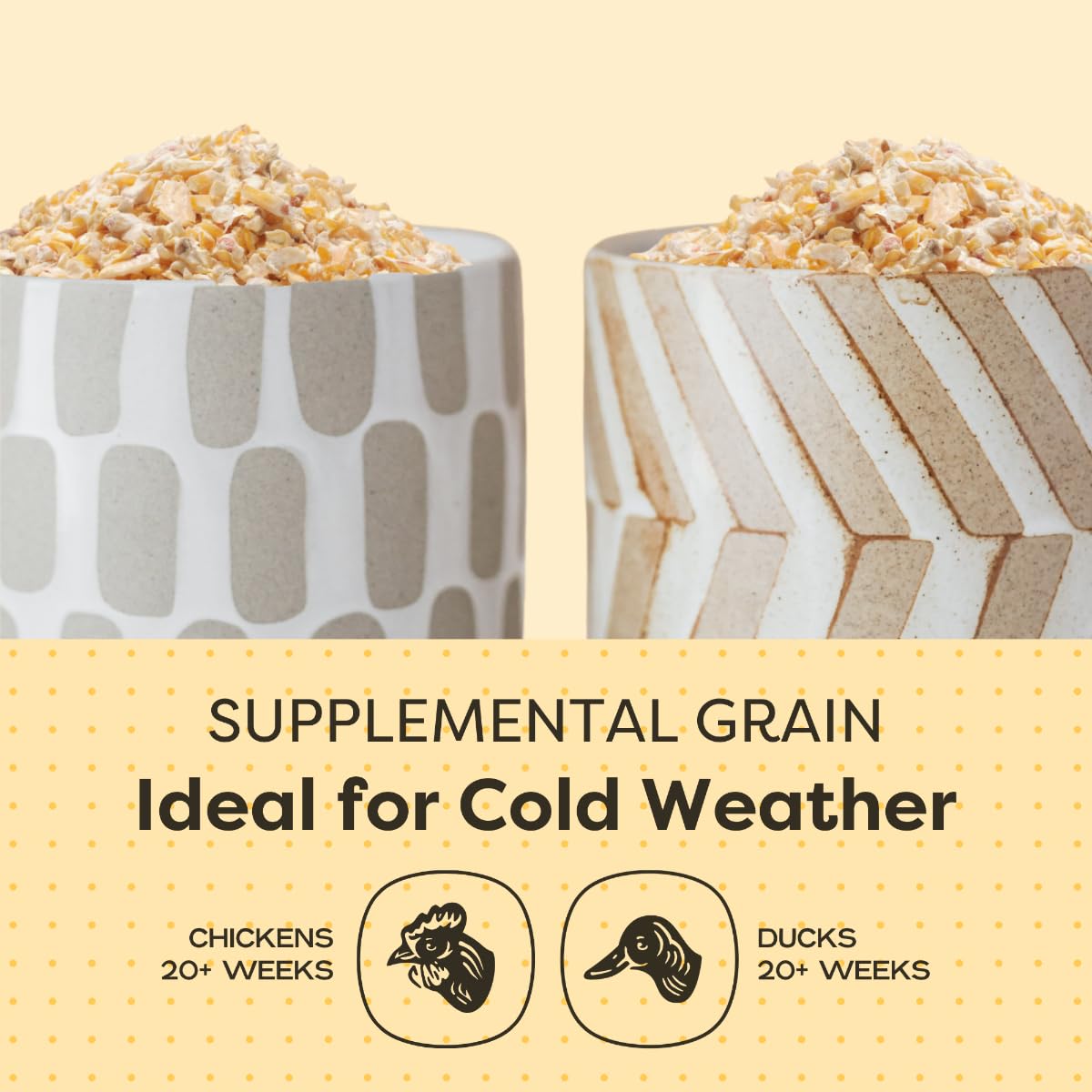 Scratch and Peck Feeds Cluckin Good Cracked Corn - 8 lbs - Carbohydrate and Protein Supplement Chicken Feed - Organic and Non-G