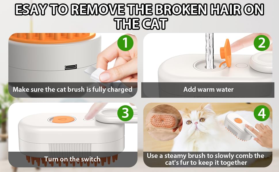 2024 Multifunctional Pet Brush For Detangling And Hair Removal - 3-In-1 Grooming Comb With Massage Function For Cats And Dogs (K