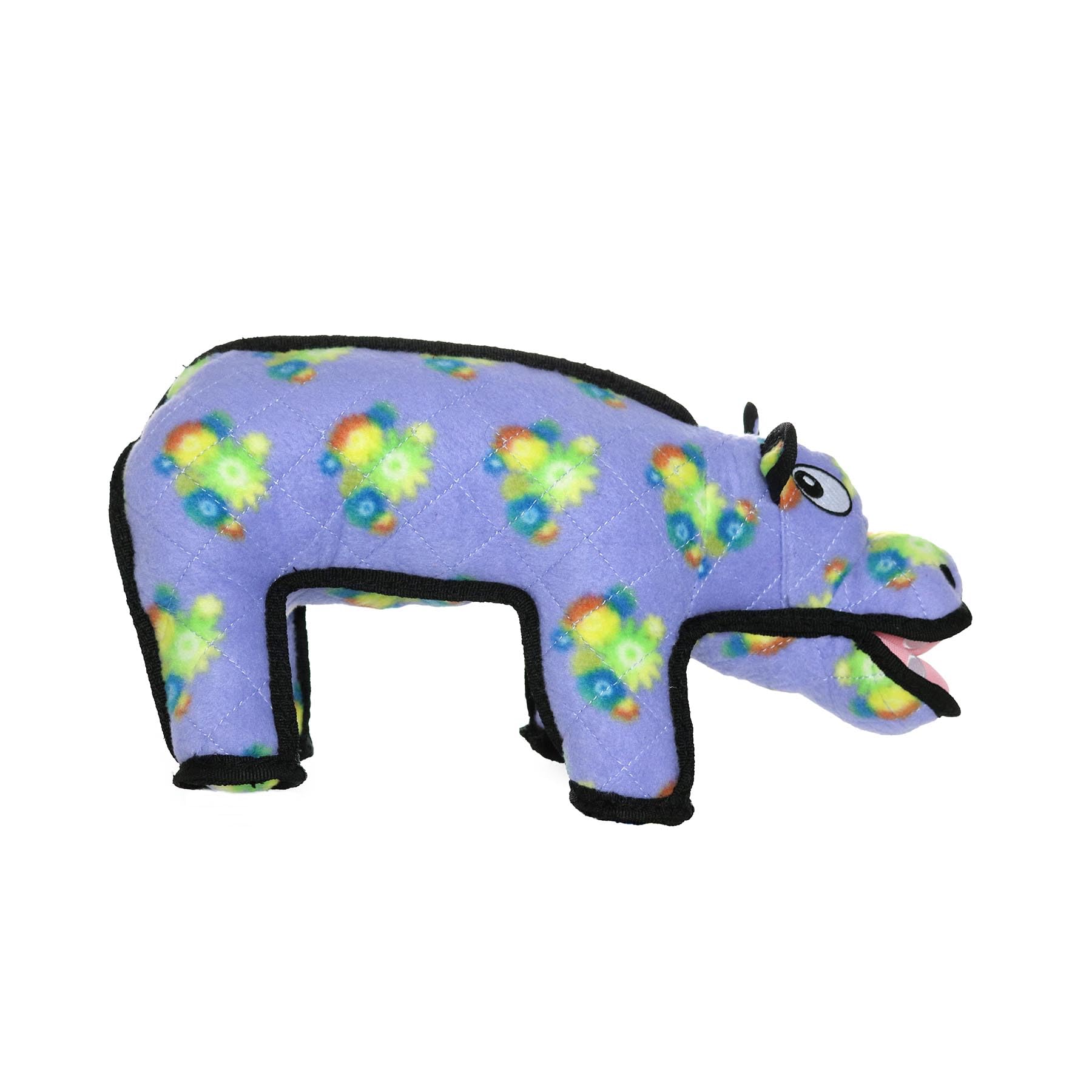 TUFFY - World's Tuffest Soft Dog Toy - Zoo Hippo - Squeakers - Multiple Layers. Made Durable, Strong & Tough. Interactive Play (