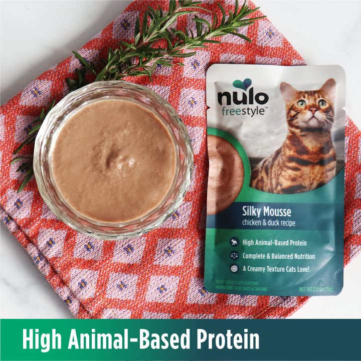 Nulo Freestyle Wet Cat Food 24 Pack Mousse, Smooth as Silk Texture with High Animal-Based Protein for Complete and Balanced Nutr