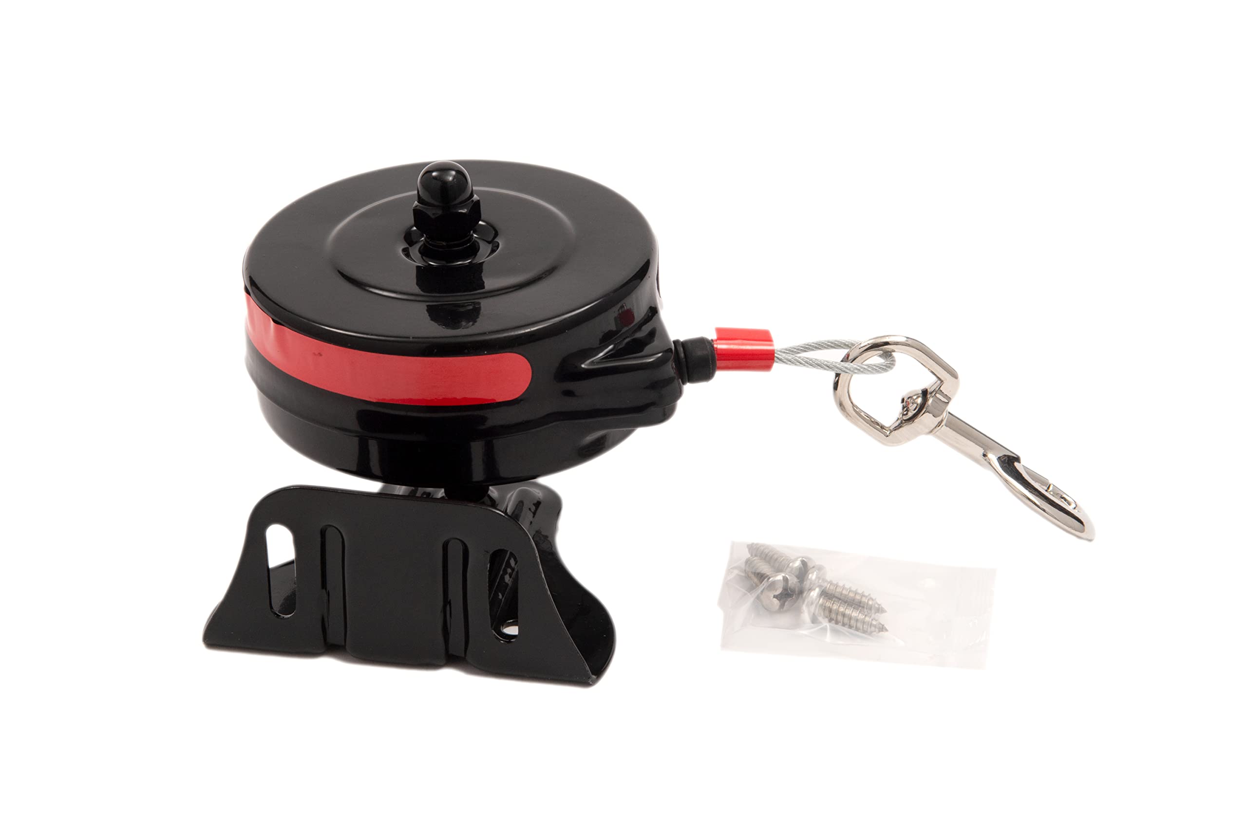 Lixit Retractable Leash Tie Out for Dogs, Large (80-120 lbs), Red, Model 30-8431-008, Bracket Mount and Stake Included