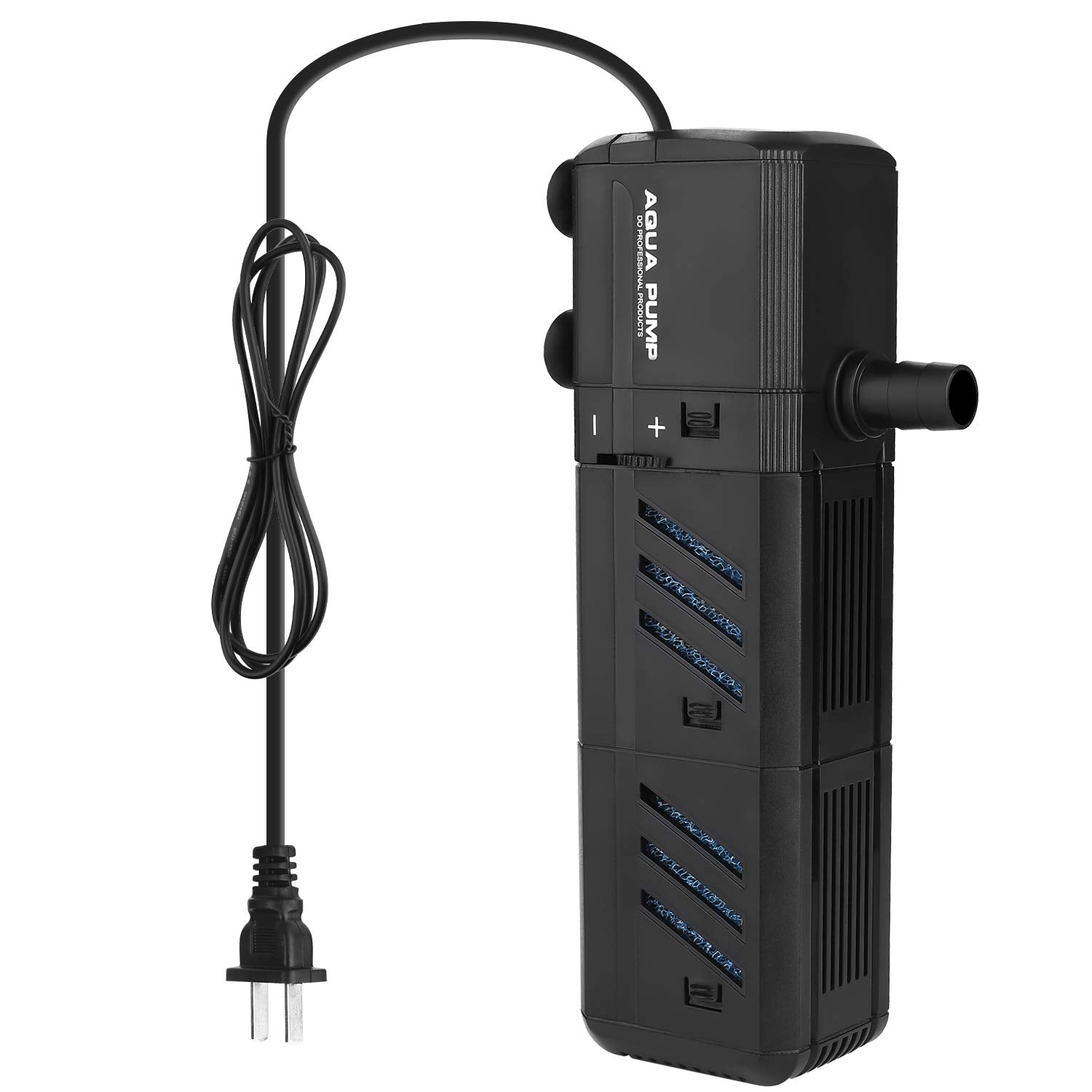 No.17 Submersible Aquarium Internal Filter 12W, Adjustable Fish Tank Filter With 320 Gph Water Pump For 50-150 Gallon Fish Tank