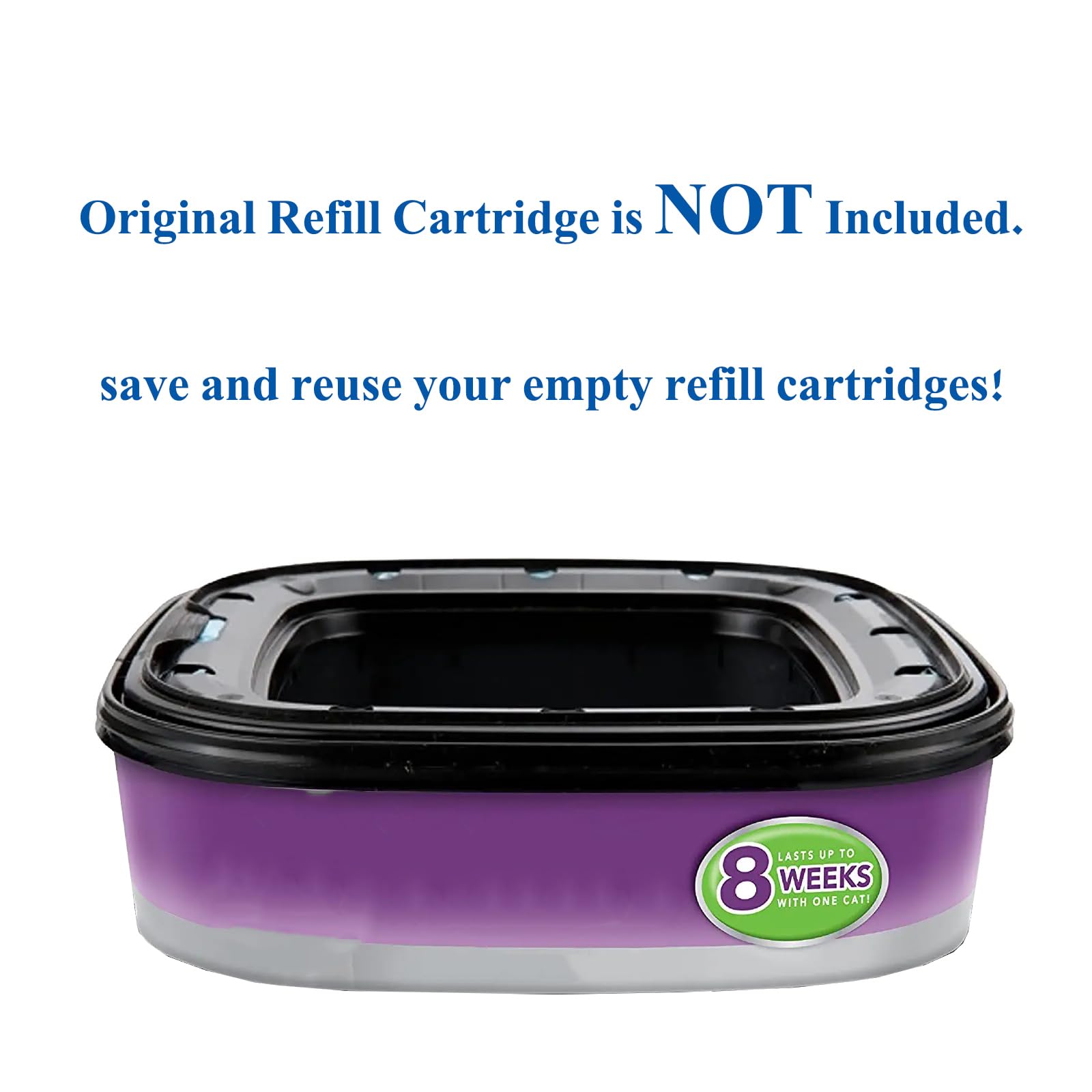 Cat Litter Refills Bag Compatible With Genie Disposal Litter Refill Cartridge,Original Refill Cartridge Is Not Included,8 Pack