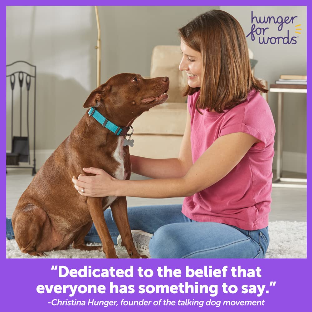 Hunger For Words Talking Pet Essential Words - 6 Piece Set Pre-Recorded Speech Buttons For Dogs, Dog Buttons For Communication