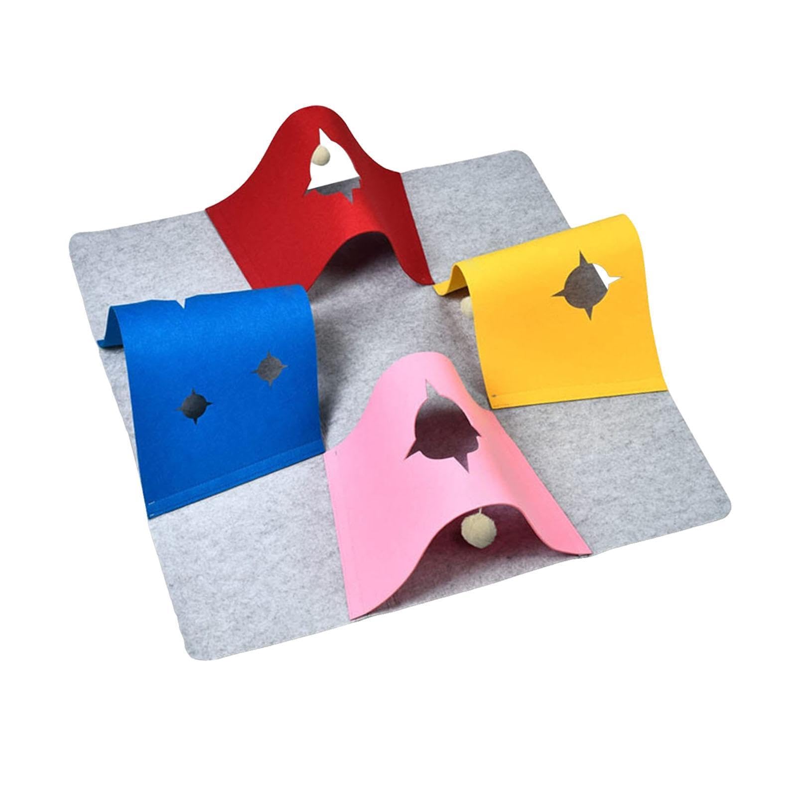 Ujeavette Cat Tunnel Cats Interactive Toy Training Mat Play Mat For Rabbits Home Kitten