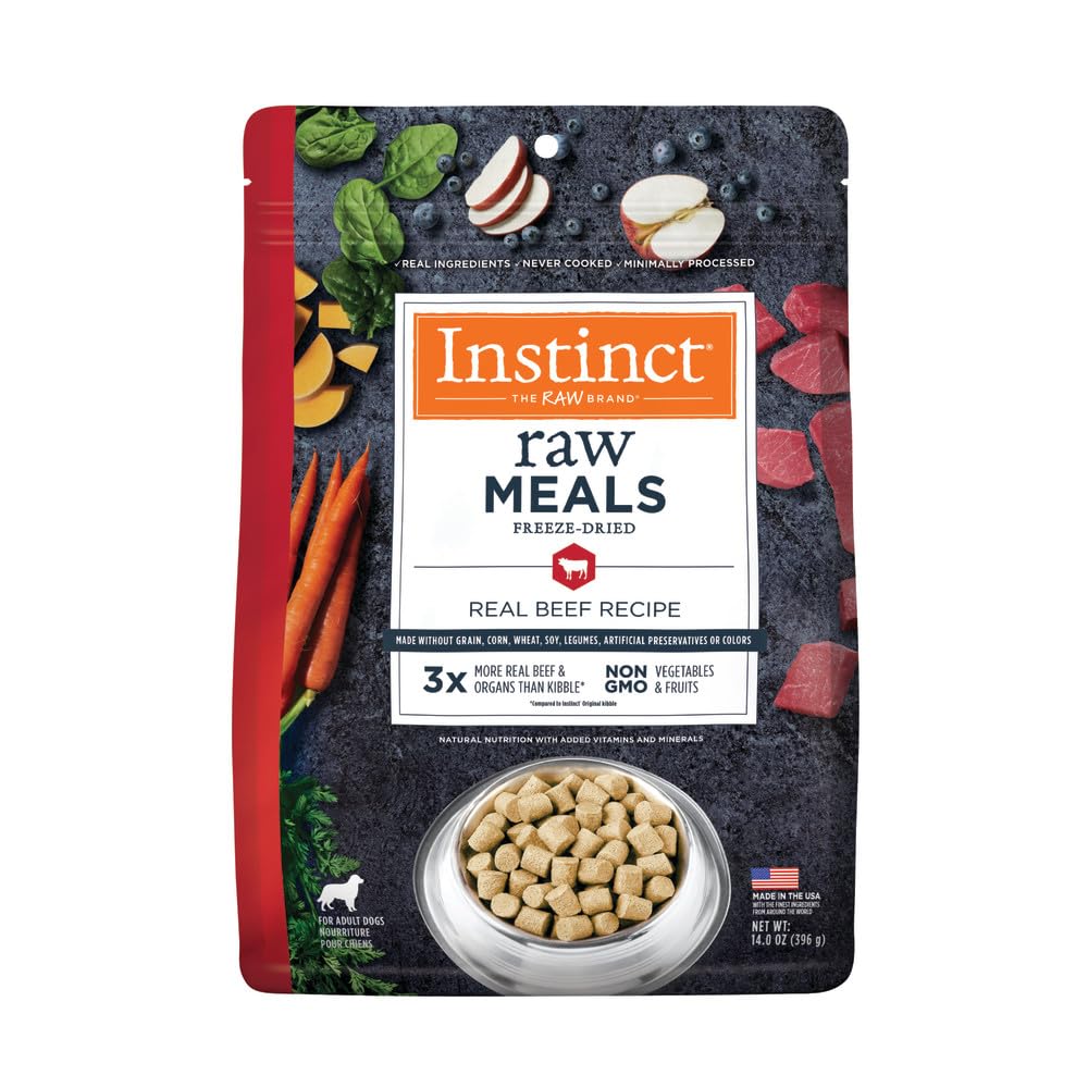 Instinct Raw Meals Freeze-Dried Beef Dog Food, 14 oz. Bag