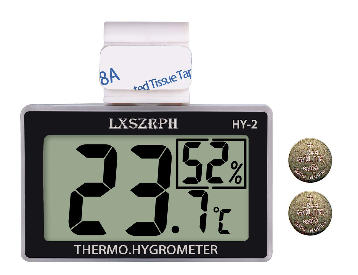 Lxszrph Reptile Thermometer Hygrometer Hd Lcd Reptile Tank Digital Thermometer With Hook Temperature Humidity Meter Gauge For Reptile Tanks, Terrariums, Vivarium (1Pack)