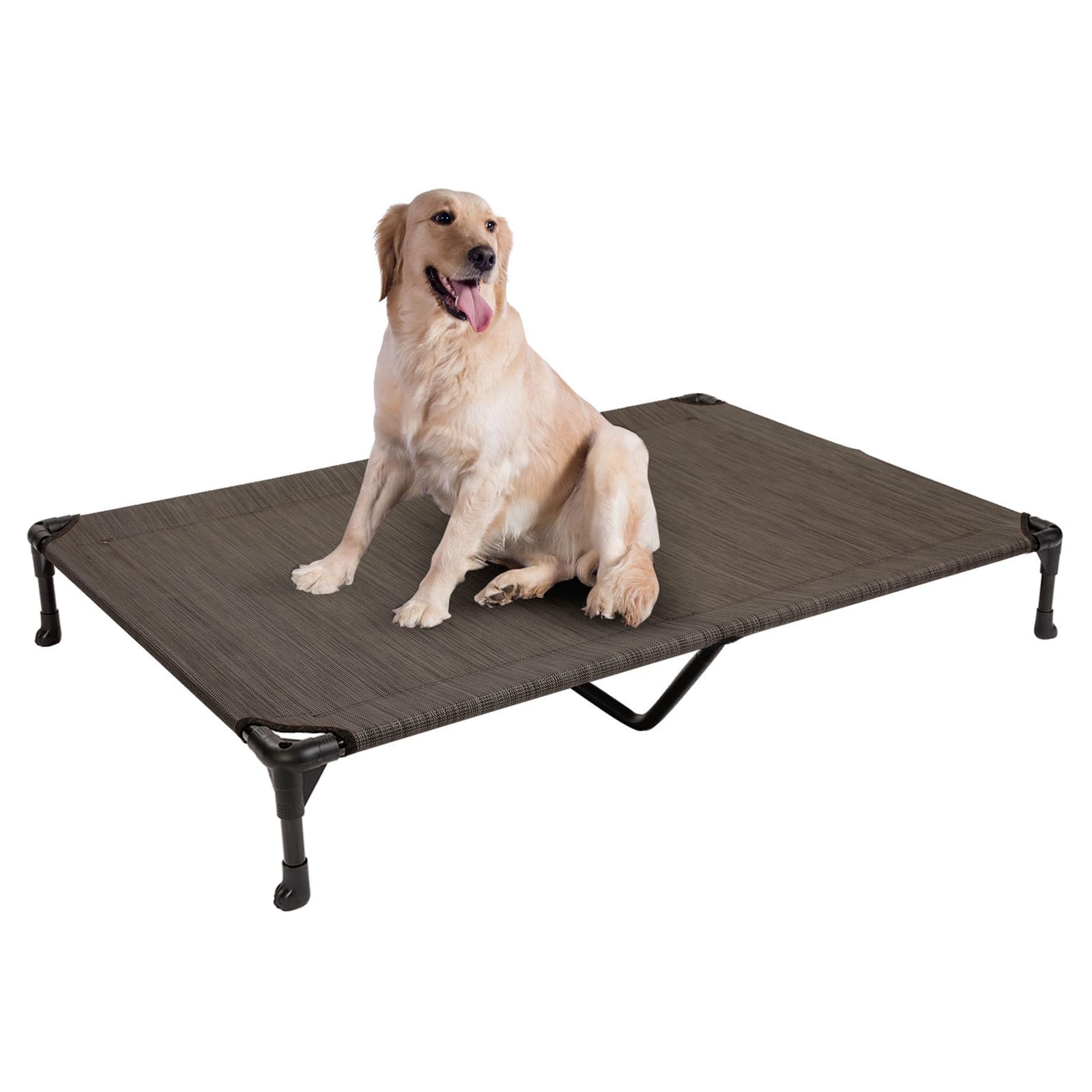 Veehoo Cooling Elevated Dog Bed, Portable Raised Pet Cot With Washable & Breathable Mesh, No-Slip Feet Durable Dog Cots Bed For Indoor & Outdoor Use, X Large, Cwc1803-Xl Brown