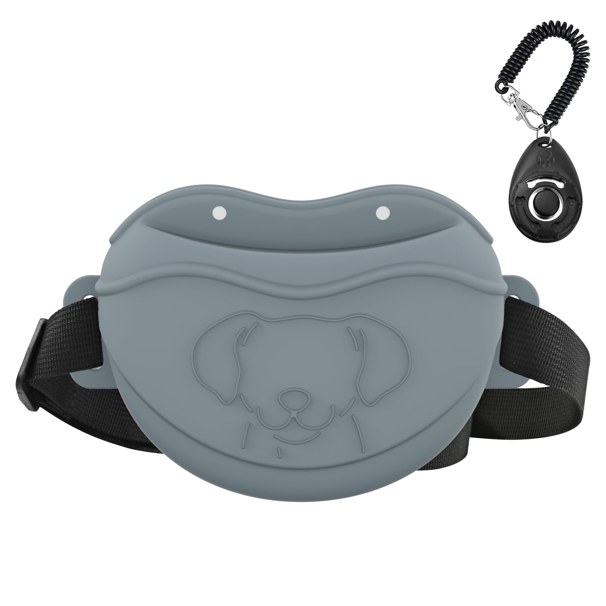 AWINNER Dog Treat Pouch - Premium Silicone - Upgrade 4 Strong Magnets Enhanced Magnetic Closure, Adjustable Waist Belt - Ideal f