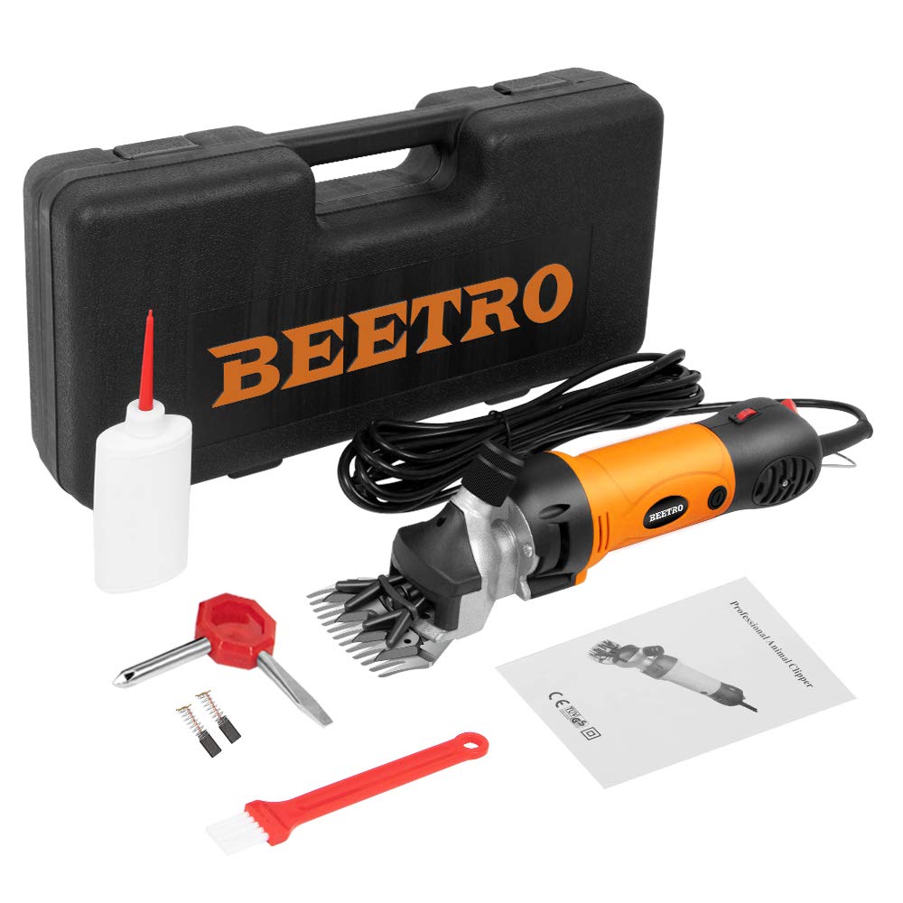 Beetro 500W, Electric Professional Sheep Shears, Animal Grooming Clippers For Sheep Alpacas Goats And More, 6 Speeds Heavy Duty