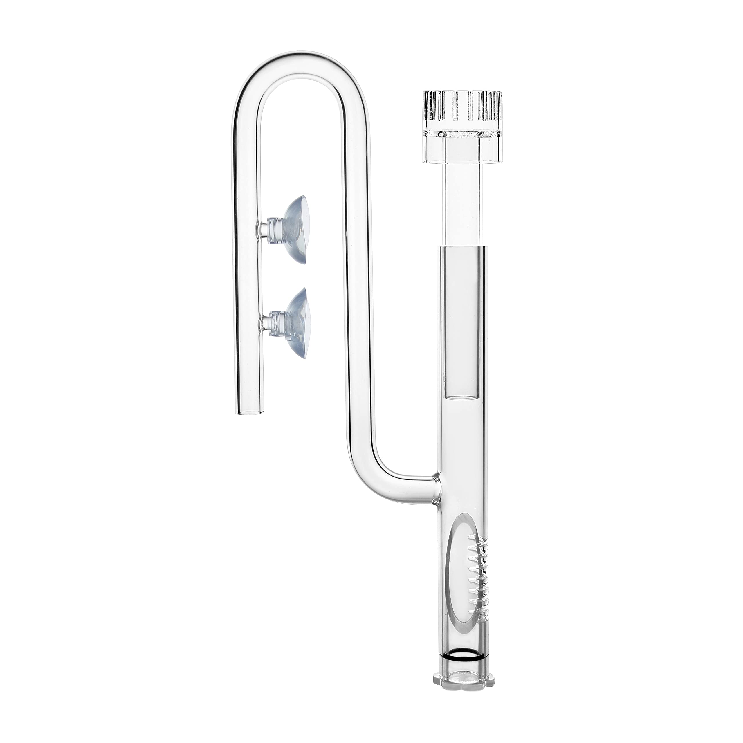 Jardli Glass Lily Pipe Inflow With Surface Skimmer For Aquarium Planted Tank (17Mm For 16/22Mm (5/8'' I.D.) Tubing)
