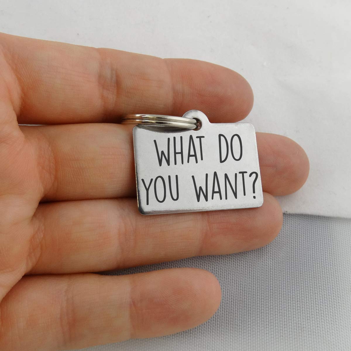 What Do You Want? Personalized Pet Id Tag - 32Mm X 22Mm Double Sided Laser Engraved For Dog Or Cat