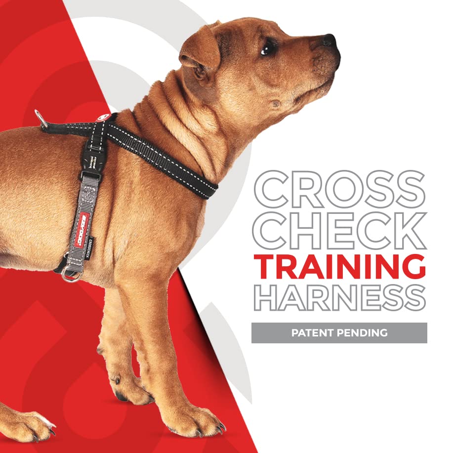 Ezydog Crosscheck Harness - Dog Training Harness - No Pull Harnesses For Dogs - Escape Proof, Reflective, Comfortable, Easy To Fit (Xl, Red)